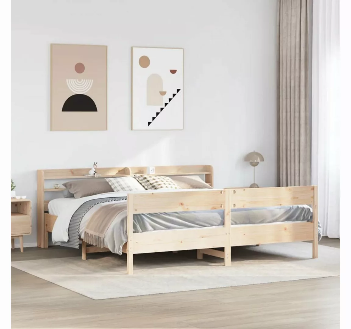 vidaXL Bett, Massivholzbett ohne Matratze 180x200 Kiefernholz günstig online kaufen