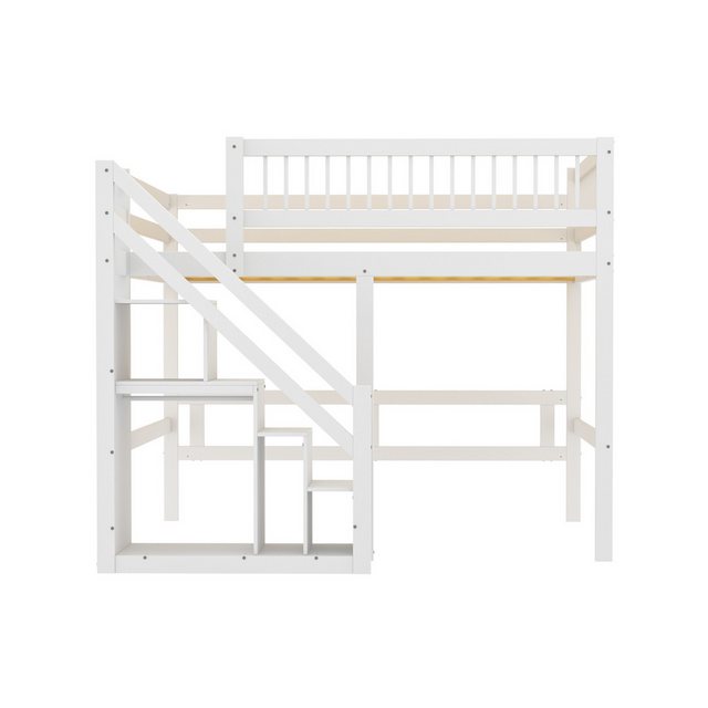 OKWISH Etagenbett Holzbett Kinderbett, Treppe mit Aufbewahrungsschrank (Jug günstig online kaufen