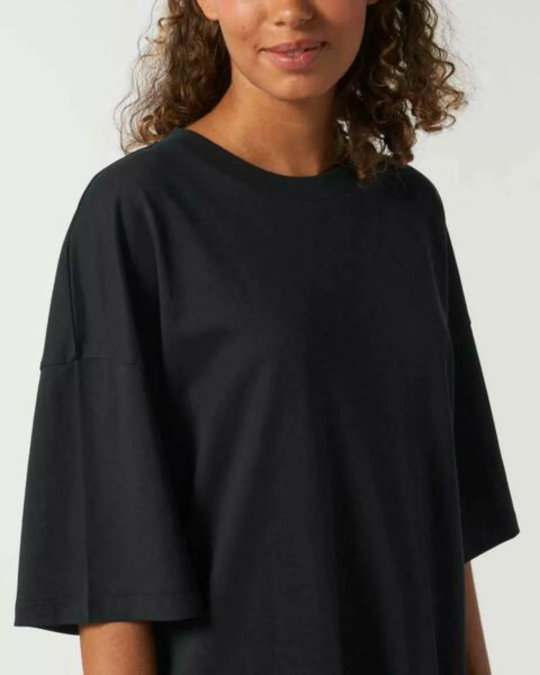 Weites Damen T-shirt Kleid Aus Leichter Bio Baumwolle günstig online kaufen