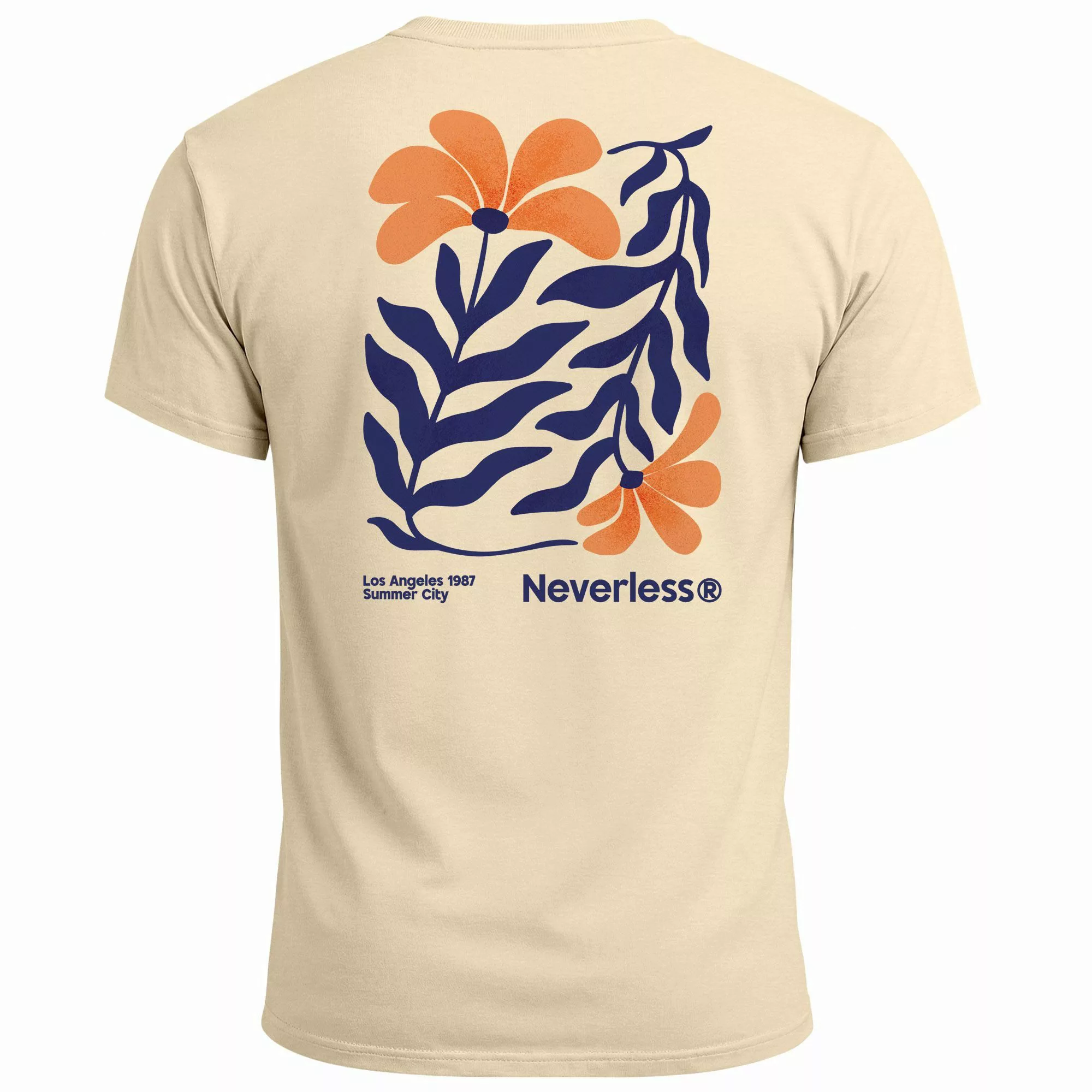 Neverless Print-Shirt Herren T-Shirt Backprint Rückendruck günstig online kaufen