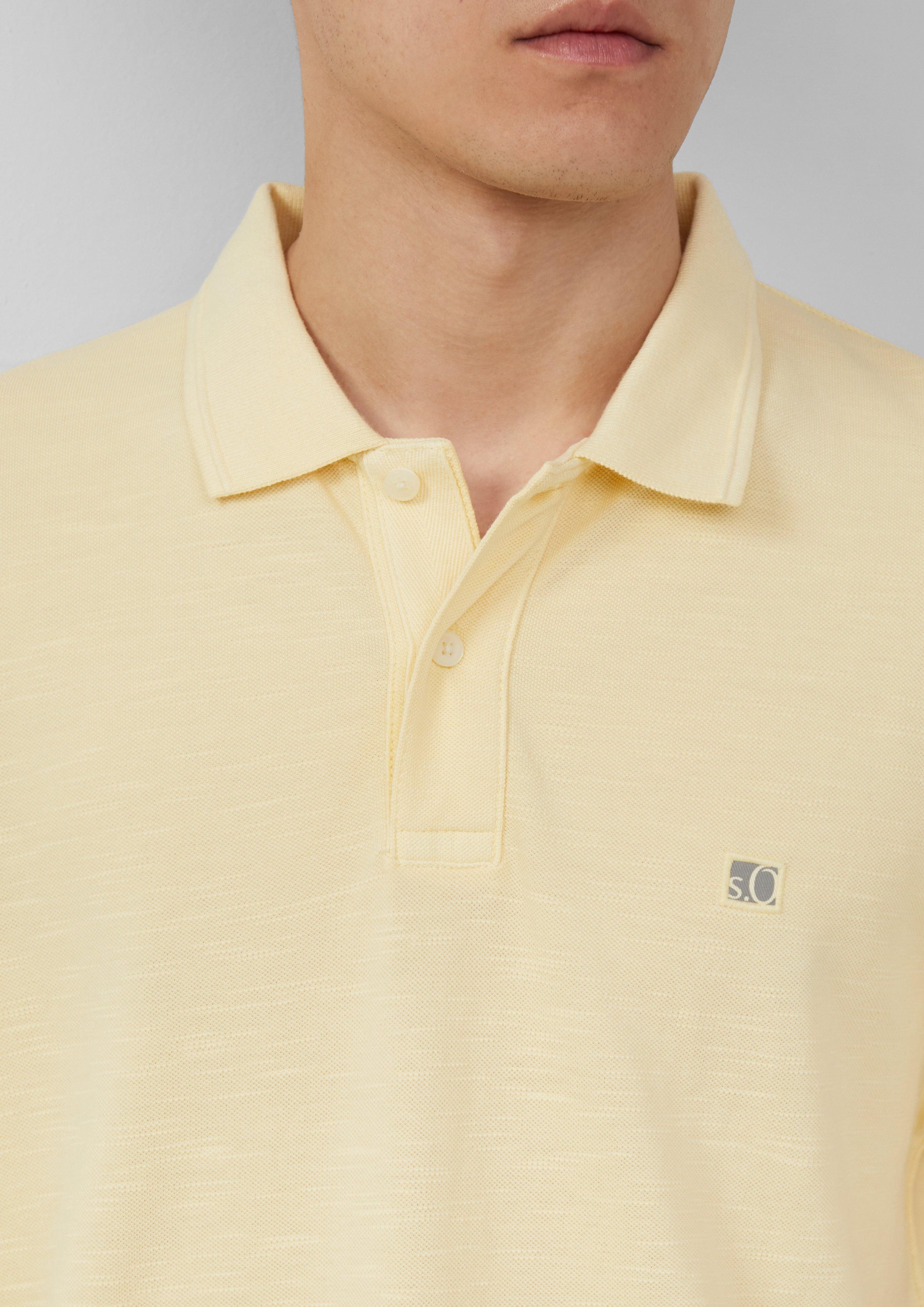s.Oliver Kurzarmshirt Poloshirt mit kleinem Labelpatch günstig online kaufen