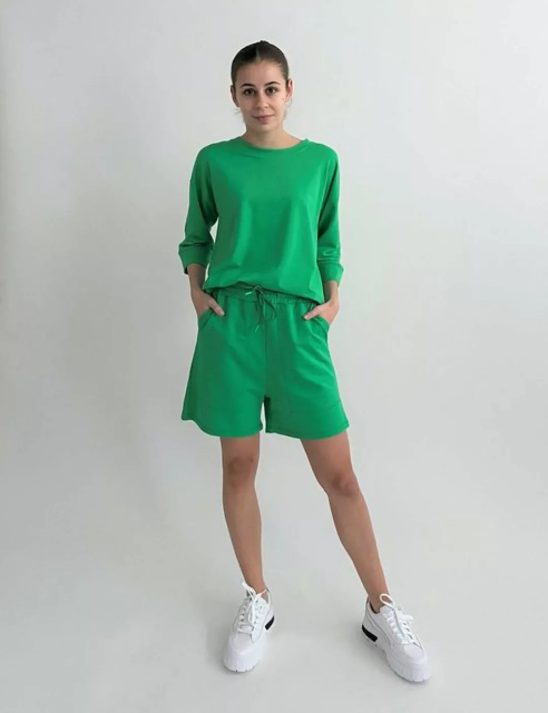 Zuckerwatte Sweatshorts mit elastischem Bund, aus weicher Baumwolle Modal M günstig online kaufen