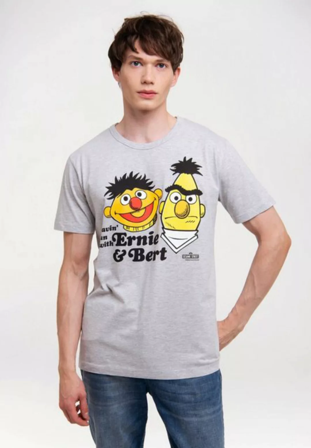 LOGOSHIRT T-Shirt "Ernie & Bert - Havin`Fun", mit Retro-Print günstig online kaufen