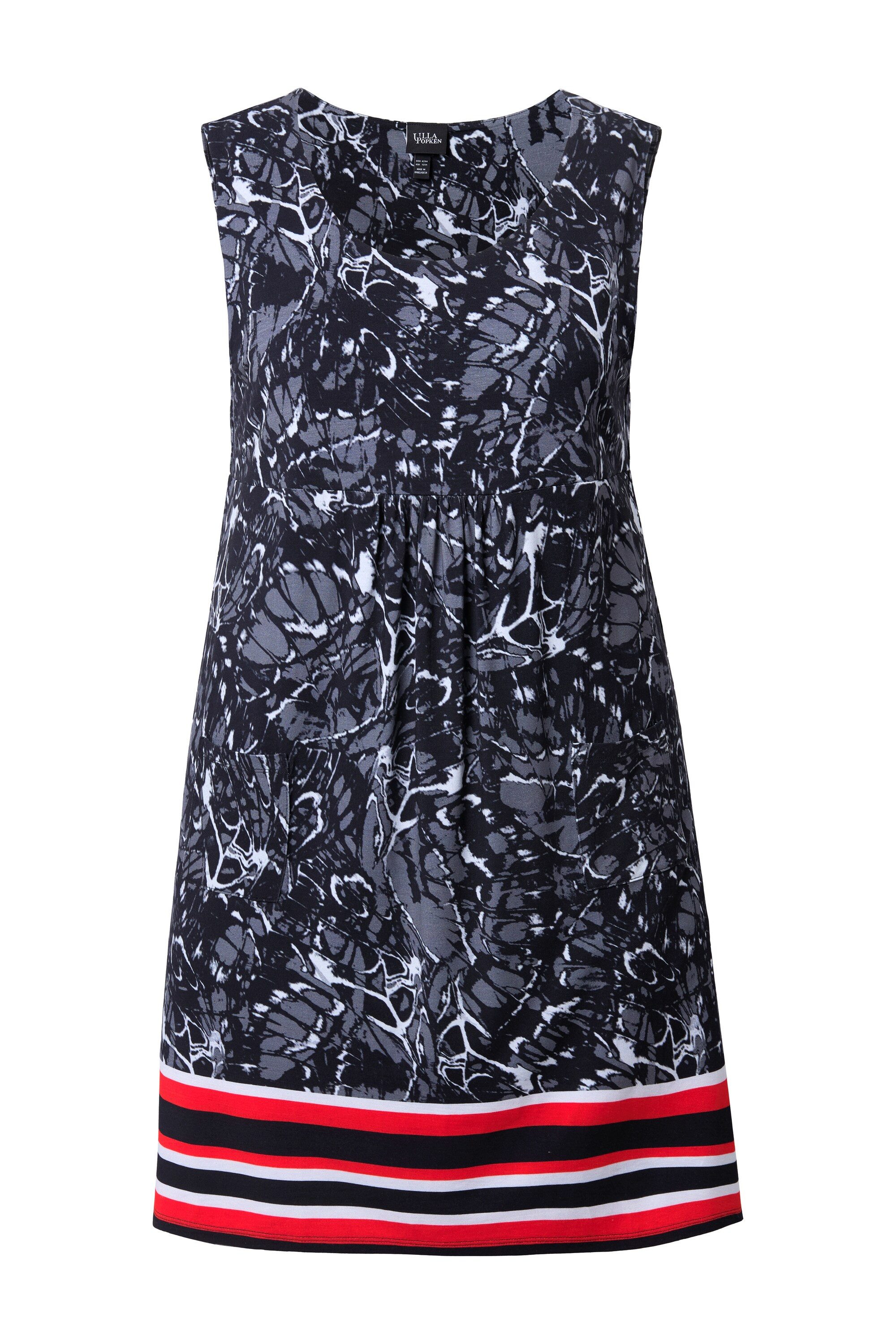 Ulla Popken Minikleid Jerseykleid bedruckt A-Linie günstig online kaufen