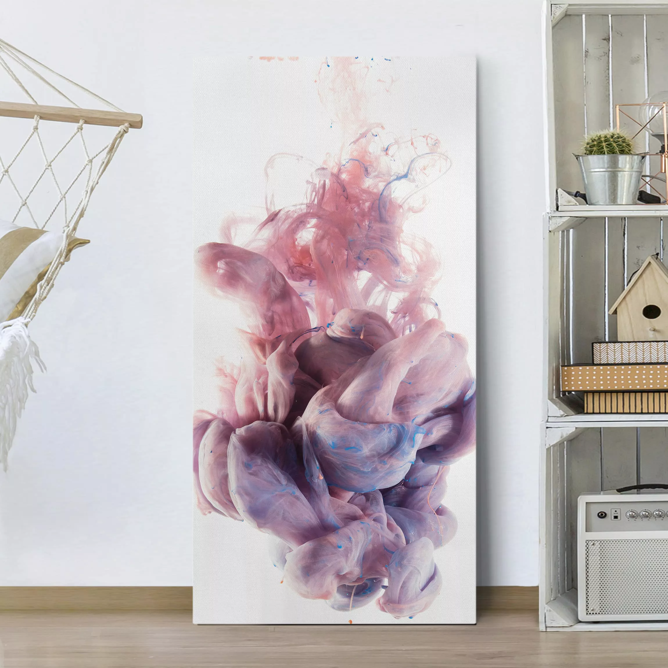 Leinwandbild Abstrakt - Hochformat Abstrakte flüssige Farbverläufe günstig online kaufen