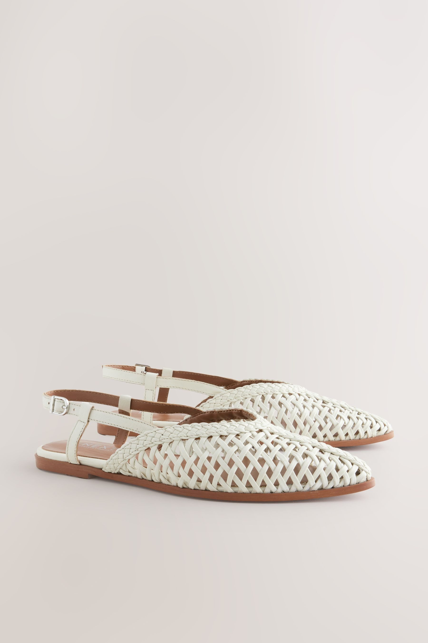Next Forever Comfort® spitze Leder-Slingbacks Slingsandale günstig online kaufen