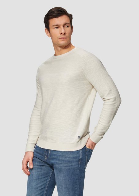 s.Oliver Strickpullover Raglan-Strickpullover mit Flammgarnstruktur günstig online kaufen