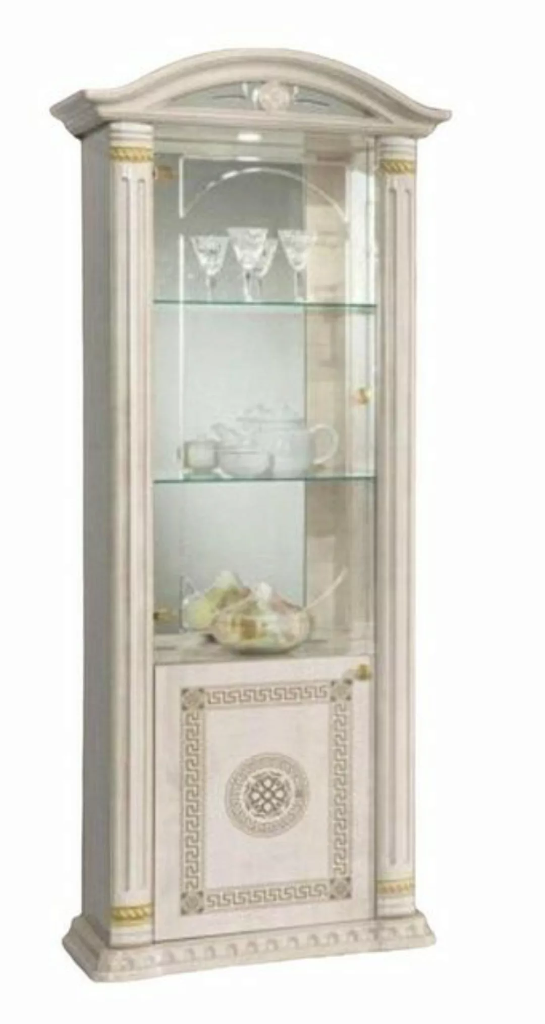 Xlmoebel Glasvitrine Beige Vitrine Luxus Glas Schrank Holz Design Möbel Ita günstig online kaufen