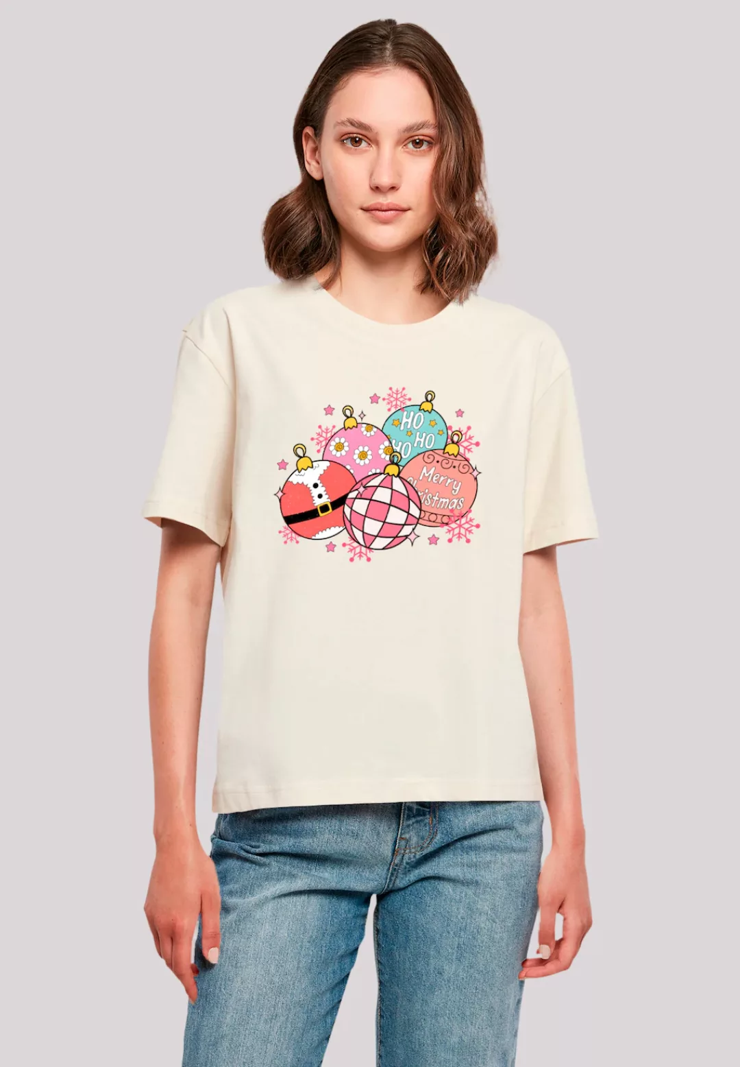 F4NT4STIC T-Shirt "Pink Cute Weihnachten Tree Balls", Premium Qualität, Wei günstig online kaufen