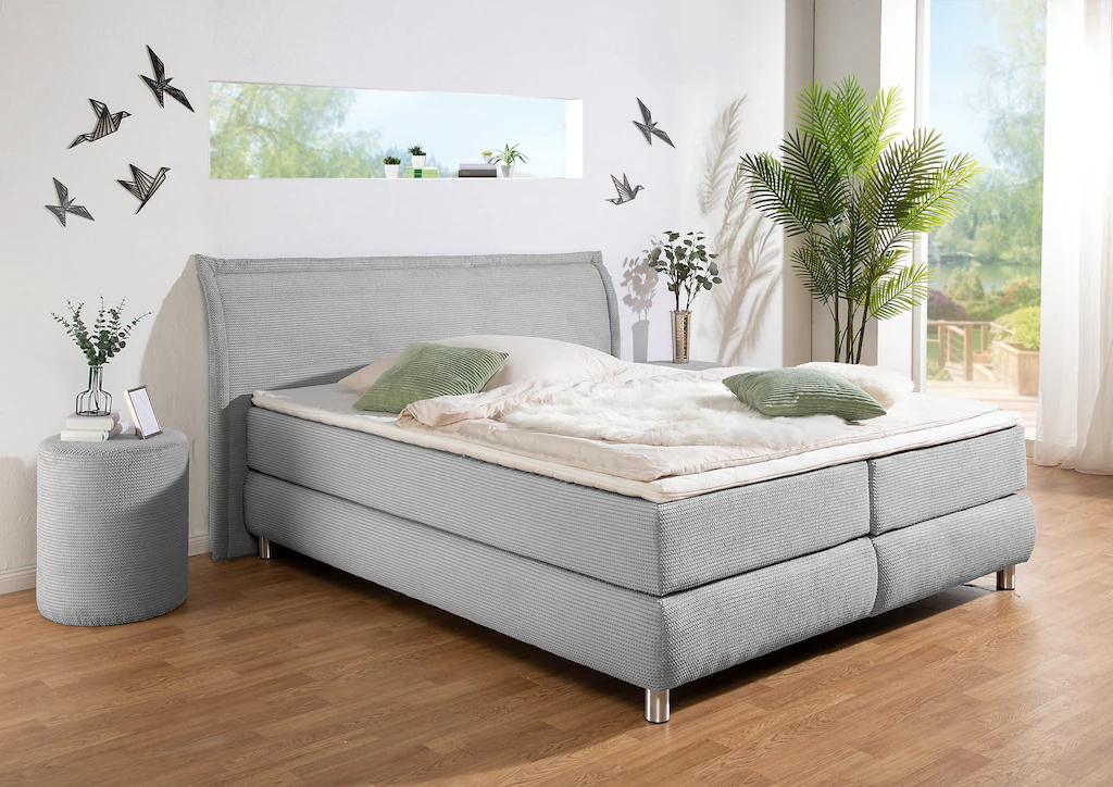 INOSIGN Boxspringbett ""Coloma" erhältlich in H2, H3 oder H4 inkl. Topper", günstig online kaufen
