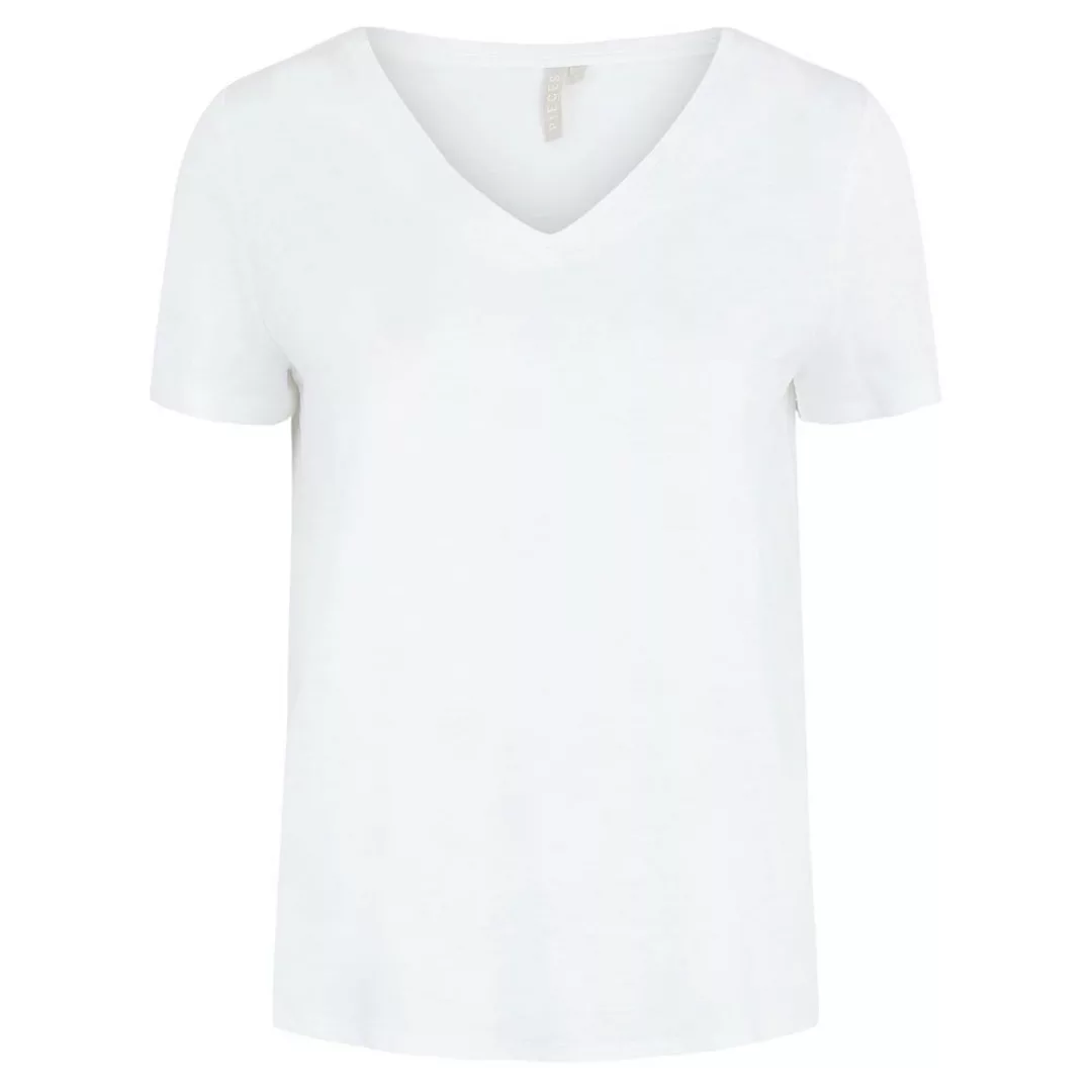 Pieces Penny Kurzarm V-ausschnitt T-shirt XL Bright White günstig online kaufen