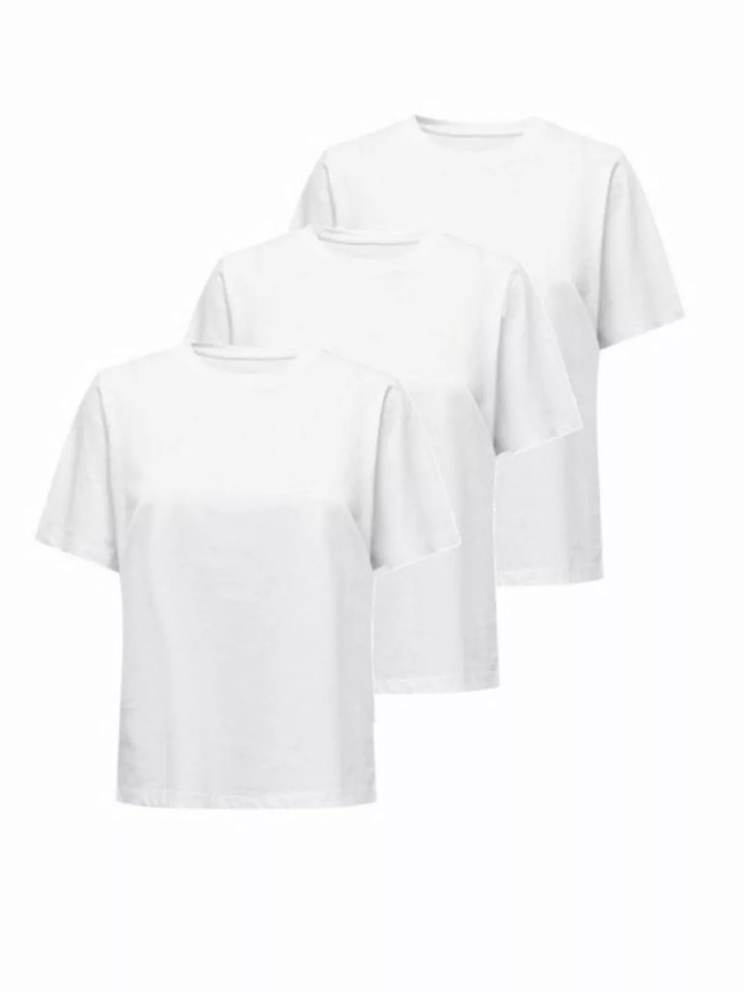 ONLY T-Shirt Only Damen Basic T-Shirts Only Top kurz-arm Rundhals günstig online kaufen