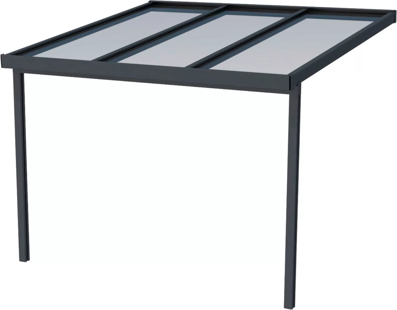 Terrassenüberdachung Premium (BxT) 309 cm x 306 cm Anthrazit Polycarbonat B günstig online kaufen