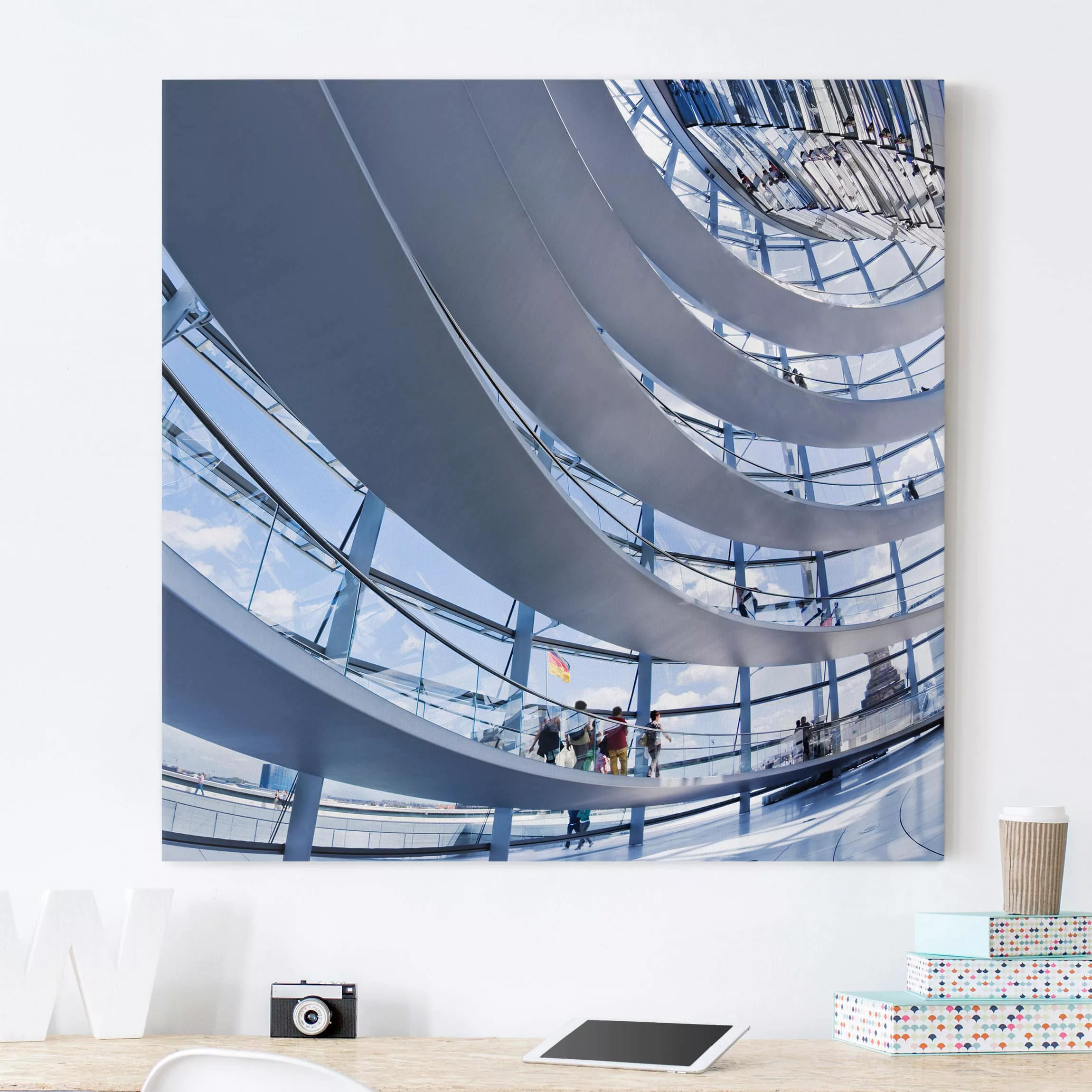 Leinwandbild Berlin - Quadrat Im Berliner Reichstag günstig online kaufen