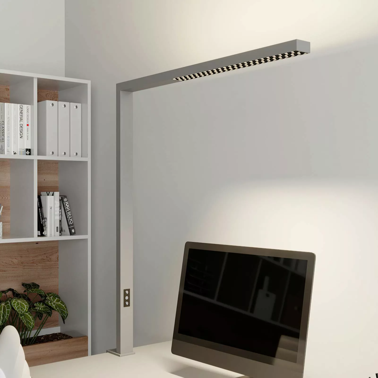 Arcchio Jolinda LED-Office-Klemmleuchte, silber günstig online kaufen