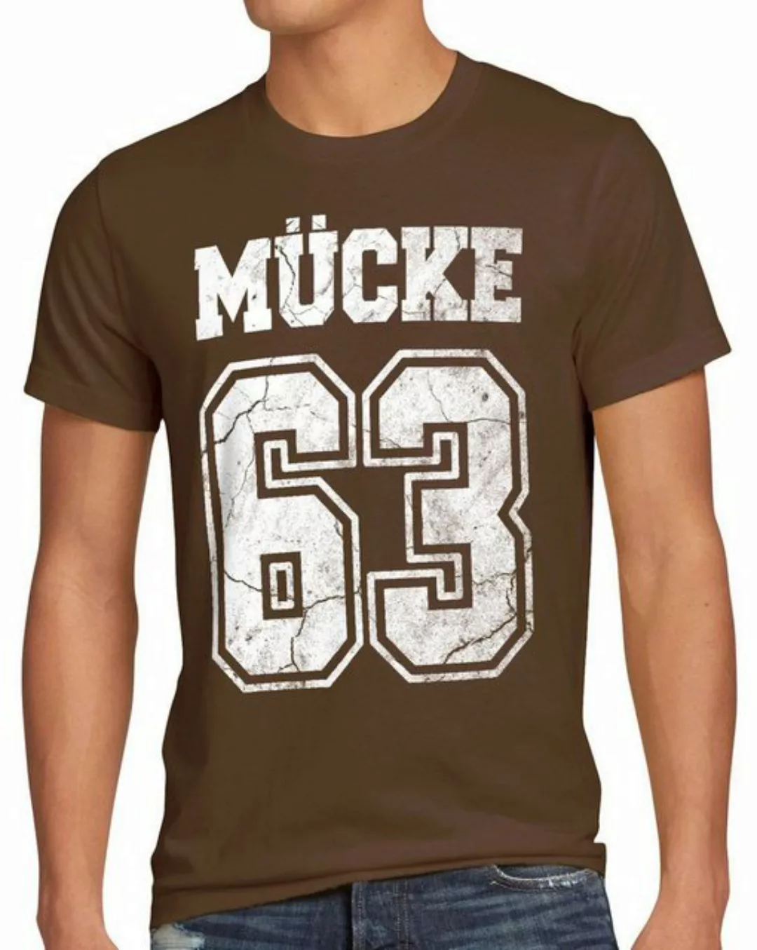 style3 Print-Shirt Herren T-Shirt Mücke 63 bulldozer film star movie günstig online kaufen