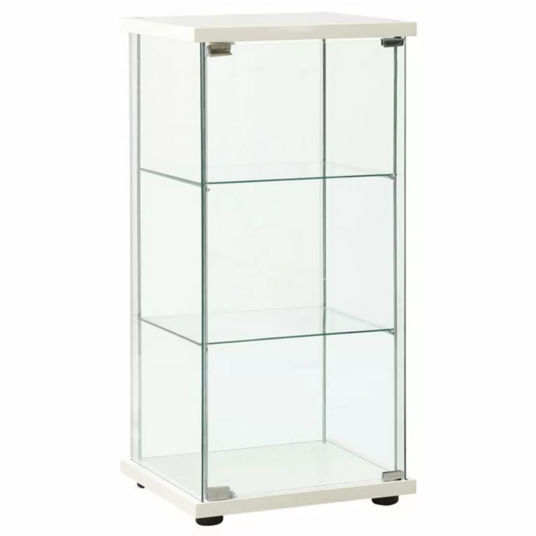 vidaXL Vitrine Vitrine Regal Vitrinenschrank Hartglas Weiß günstig online kaufen