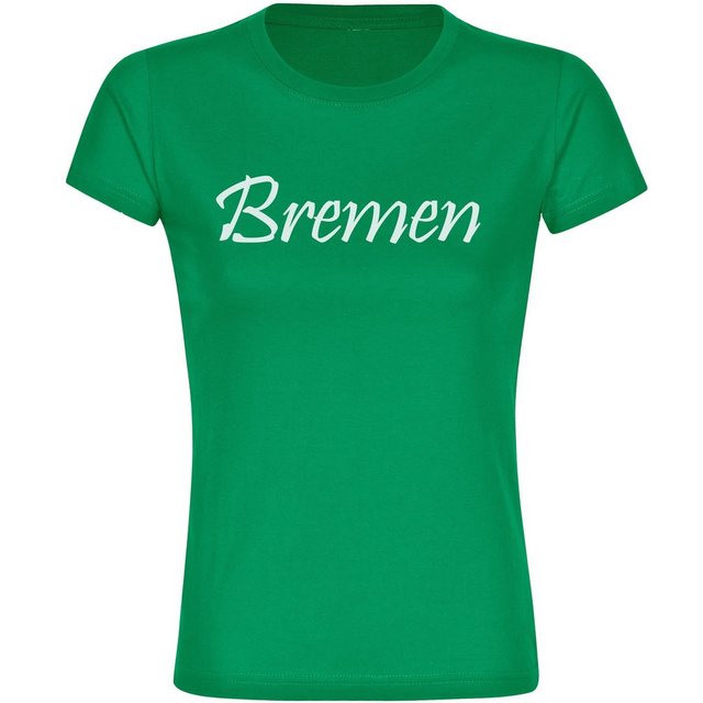 multifanshop T-Shirt Damen Bremen - Schriftzug - Frauen günstig online kaufen