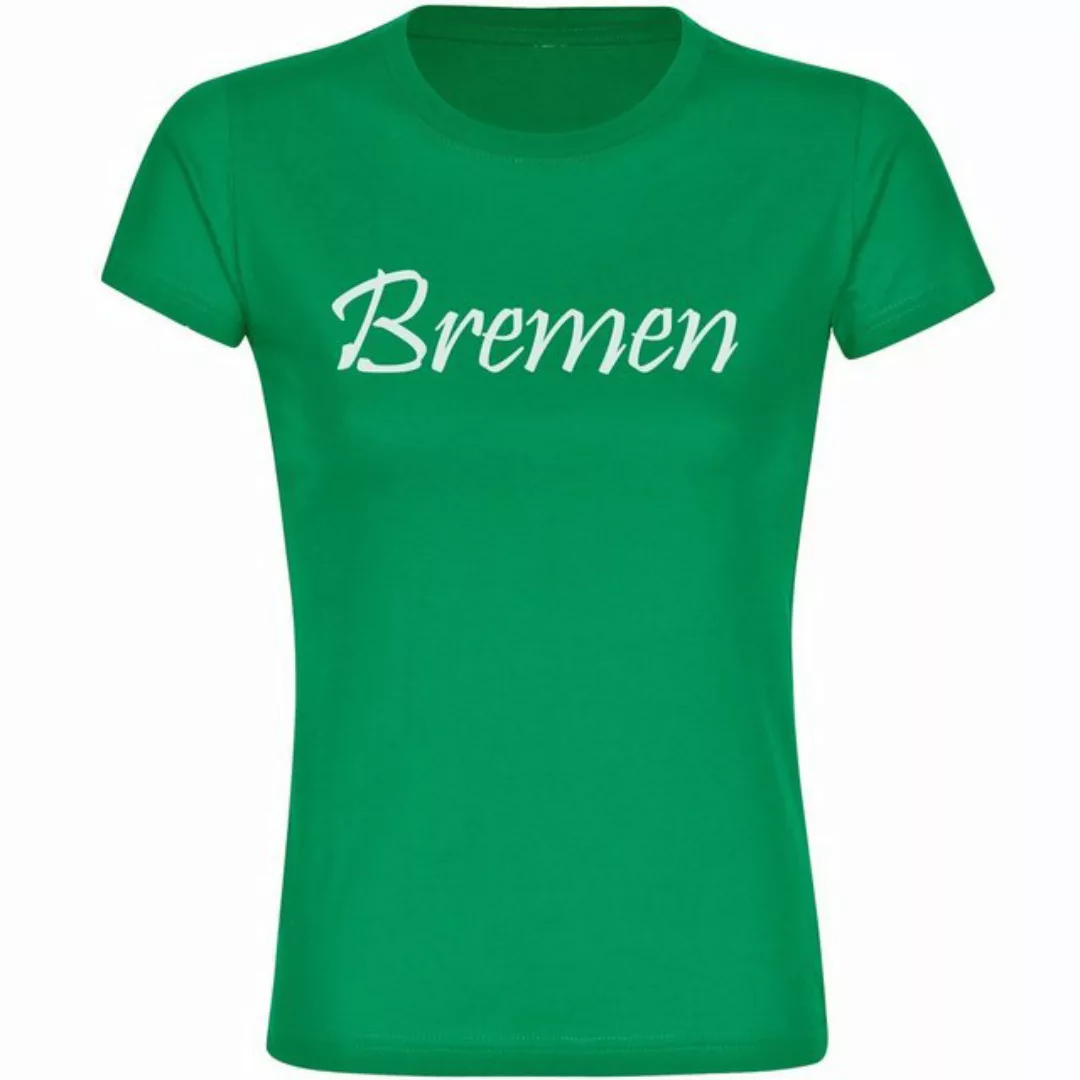 multifanshop T-Shirt Damen Bremen - Schriftzug - Frauen günstig online kaufen