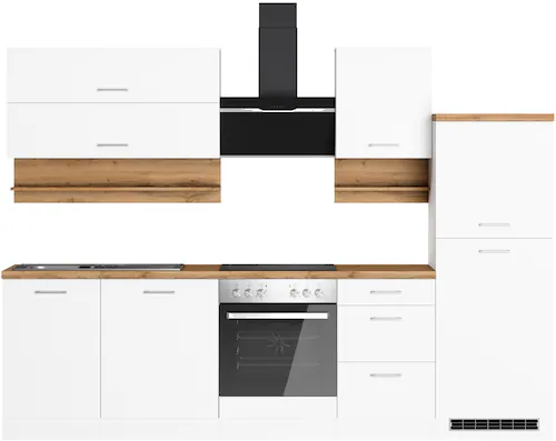 KOCHSTATION Küchenzeile »KS-Milan«, 280 cm breit, robuste Metallauszüge, vi günstig online kaufen