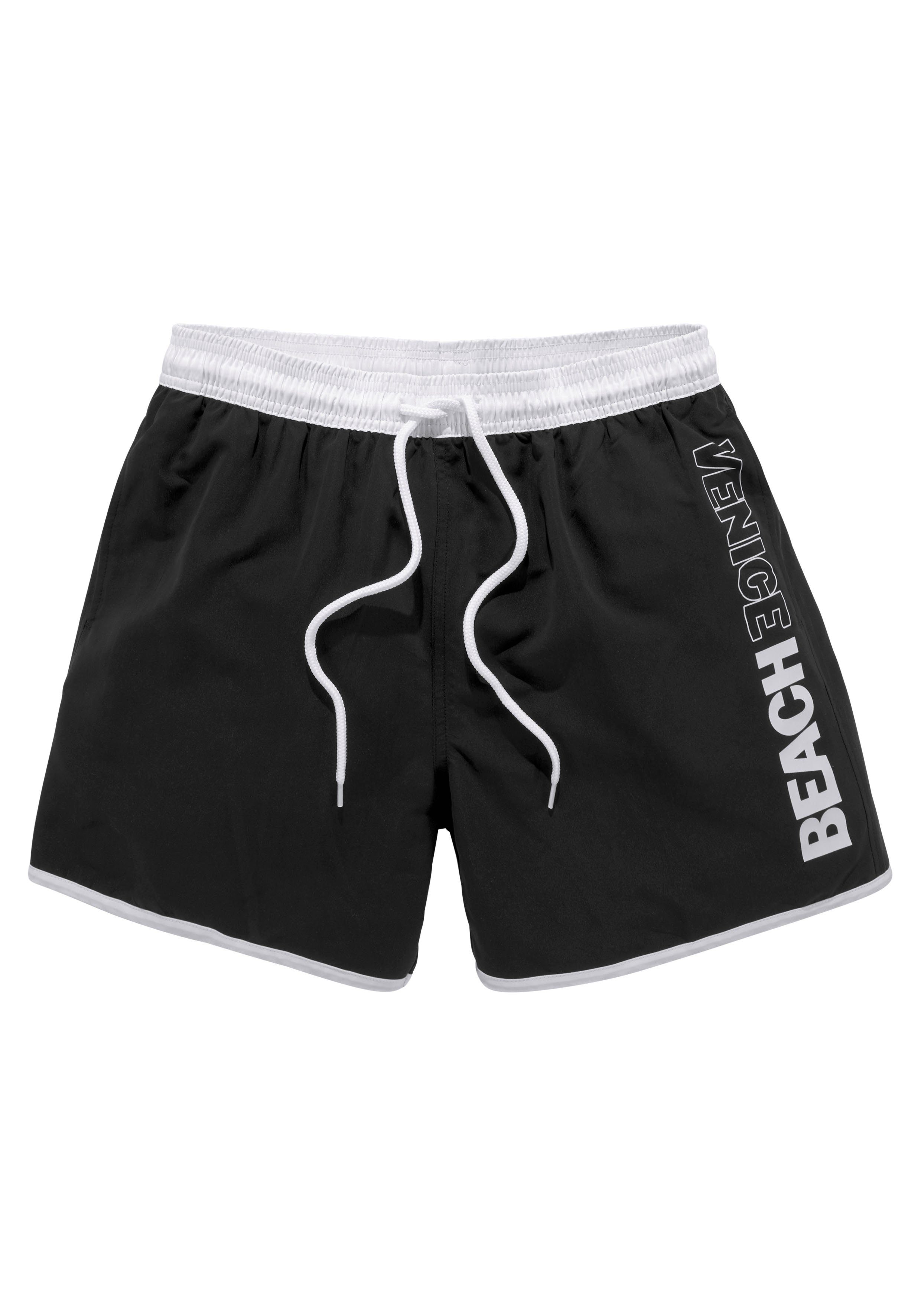 Venice Beach Badeshorts "Bo", mit Logodruck am Bein günstig online kaufen