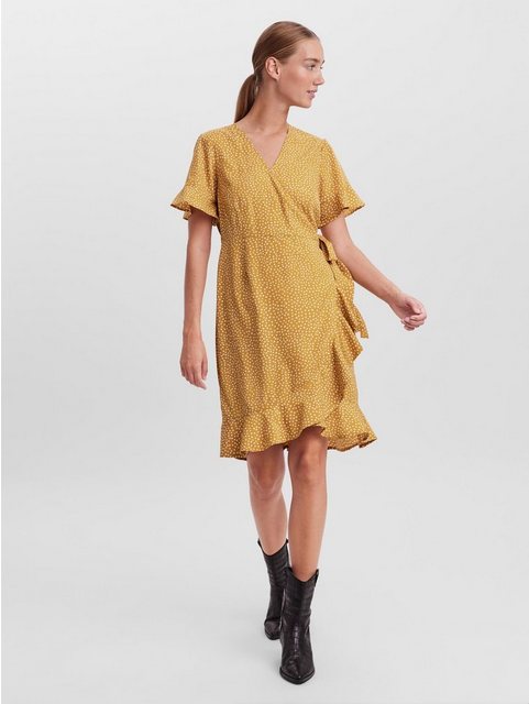 Vero Moda Shirtkleid Kurzes Wickel Kleid mit Rüschen VMHENNA (kurz) 5757 in günstig online kaufen