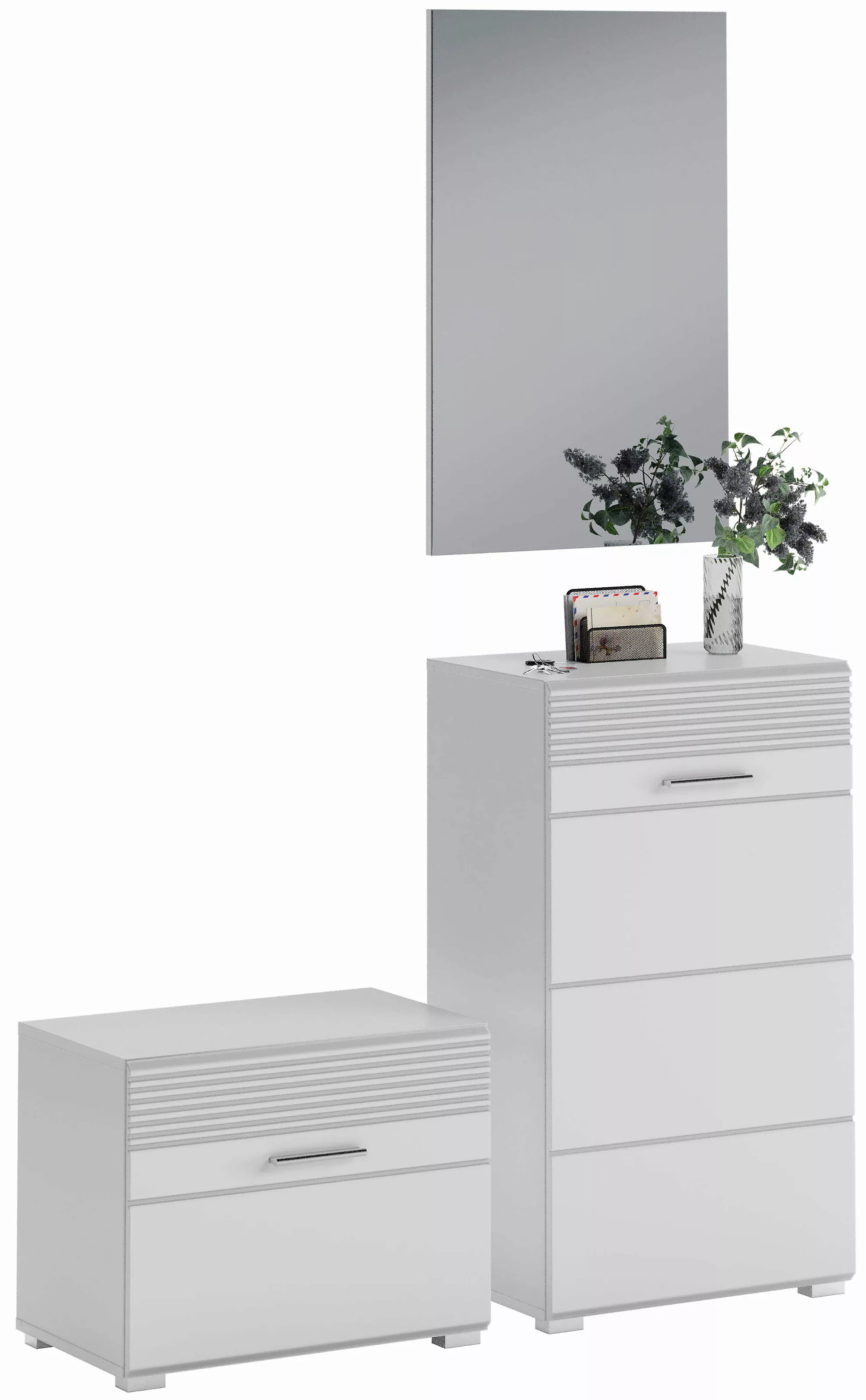 INOSIGN Garderoben-Set "Malmö, Breite 115cm, MDF Front mit Rillenfräsung, 3 günstig online kaufen