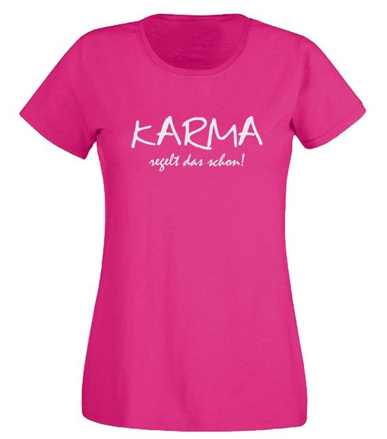 G-graphics T-Shirt Damen T-Shirt - Karma regelt das schon! mit trendigem Fr günstig online kaufen