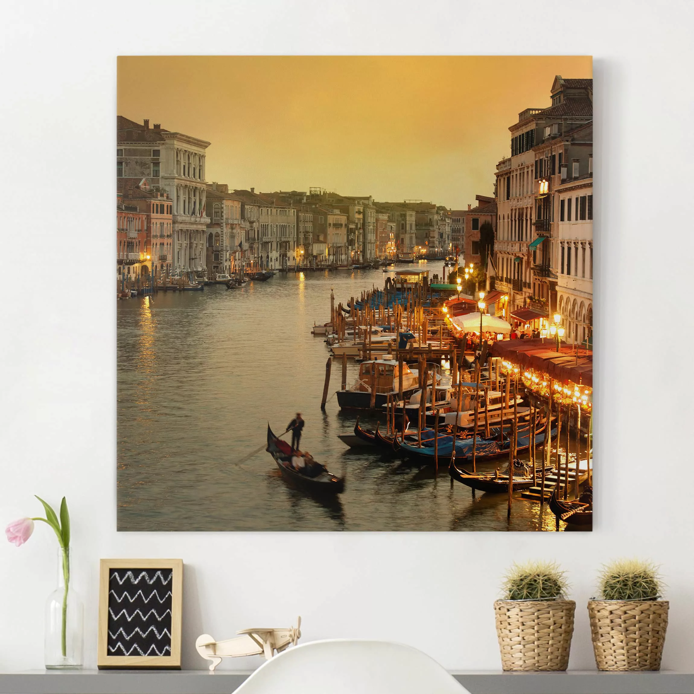 Leinwandbild Architektur & Skyline - Quadrat Großer Kanal von Venedig günstig online kaufen