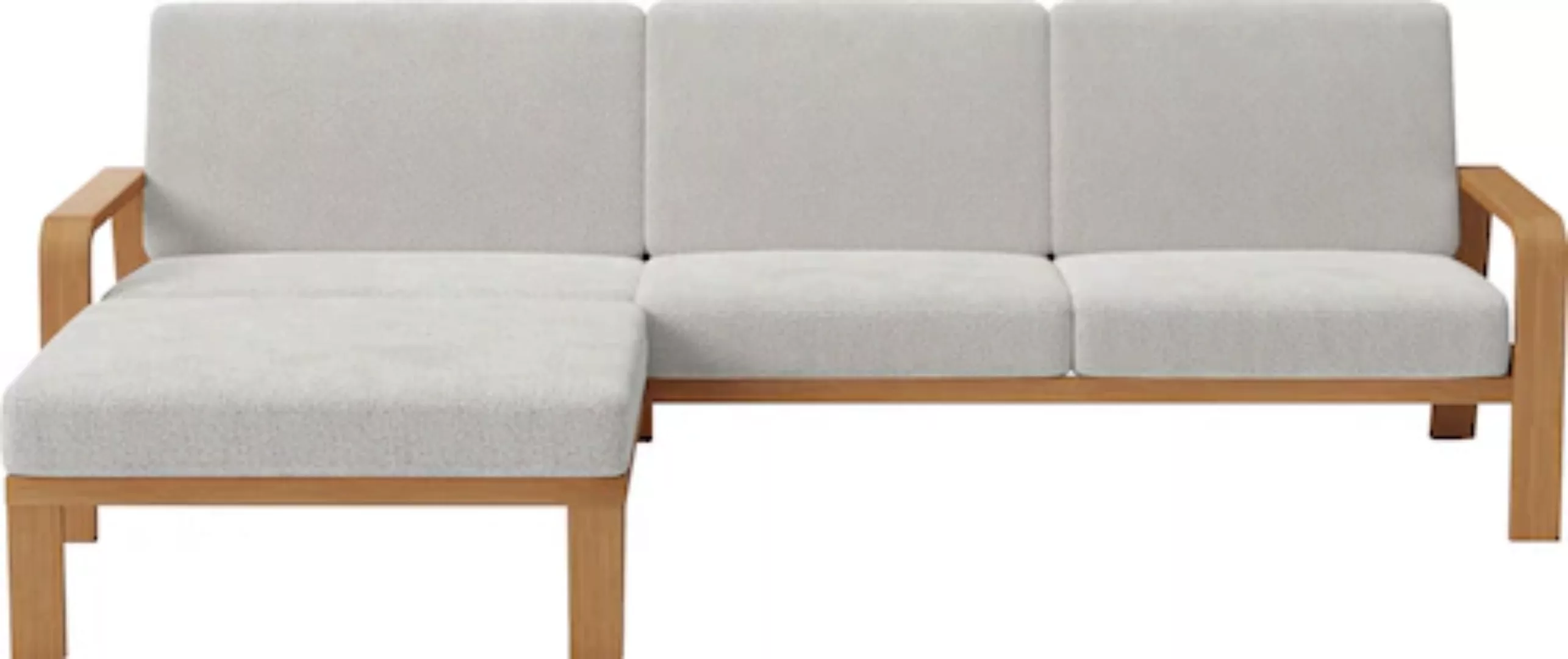 sit&more Ecksofa »Kolding L-Form«, Armlehnen aus eichefarbigem Buchenholz, günstig online kaufen