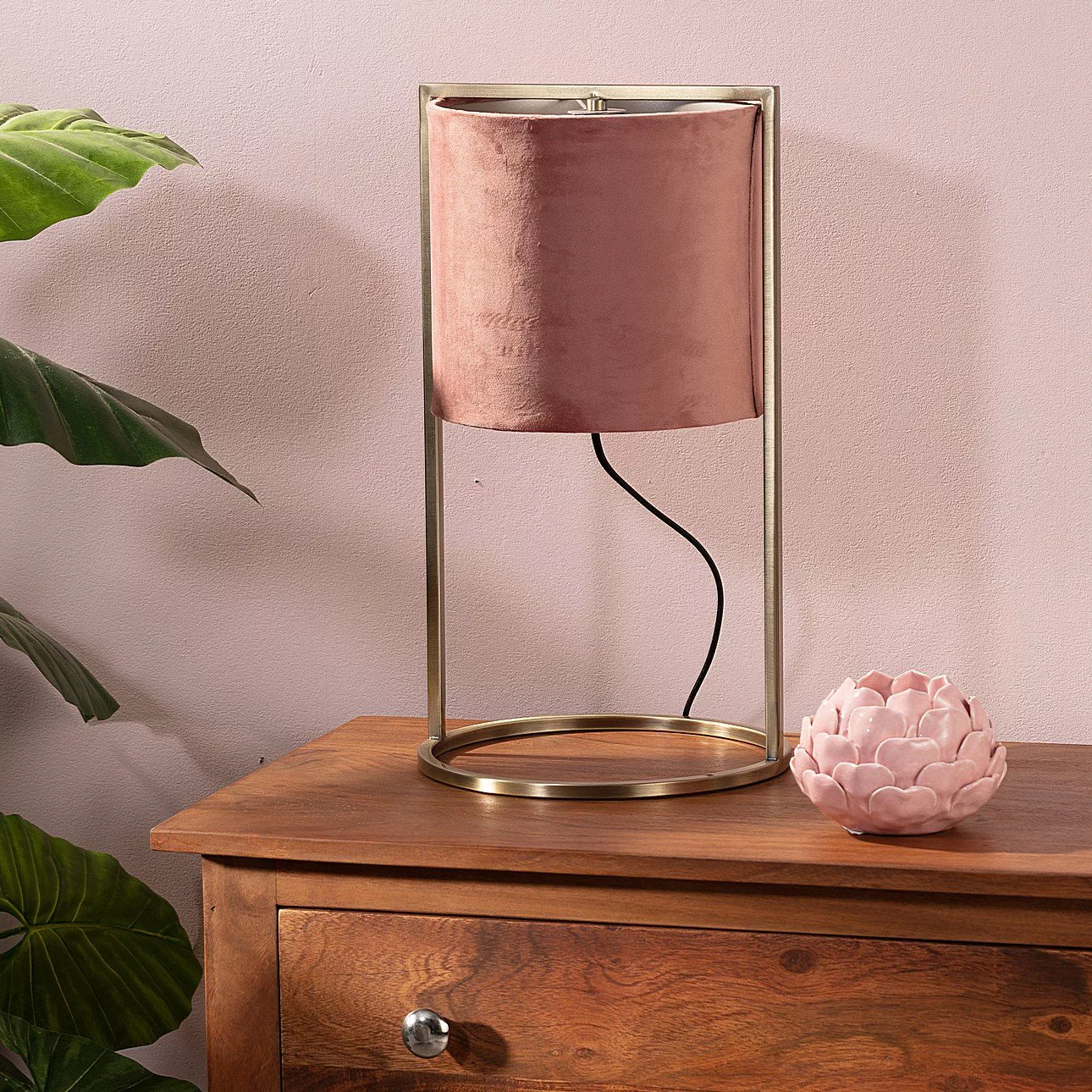 Tischlampe Santos Pink&Gold 45 cm, 25 x 45 cm günstig online kaufen