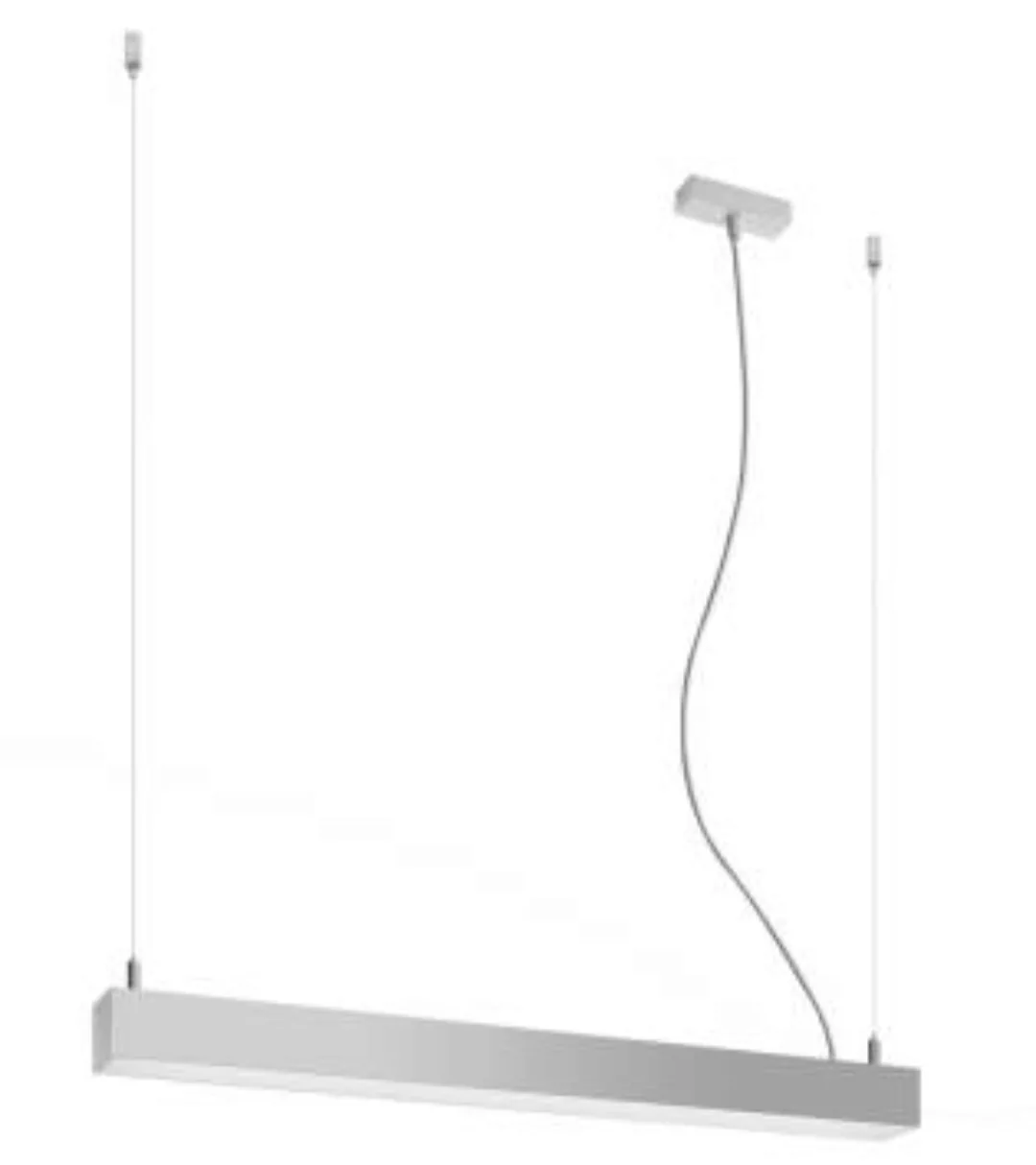 LED Hängelampe Metall Grau B: 67 cm 4000 K schmal günstig online kaufen