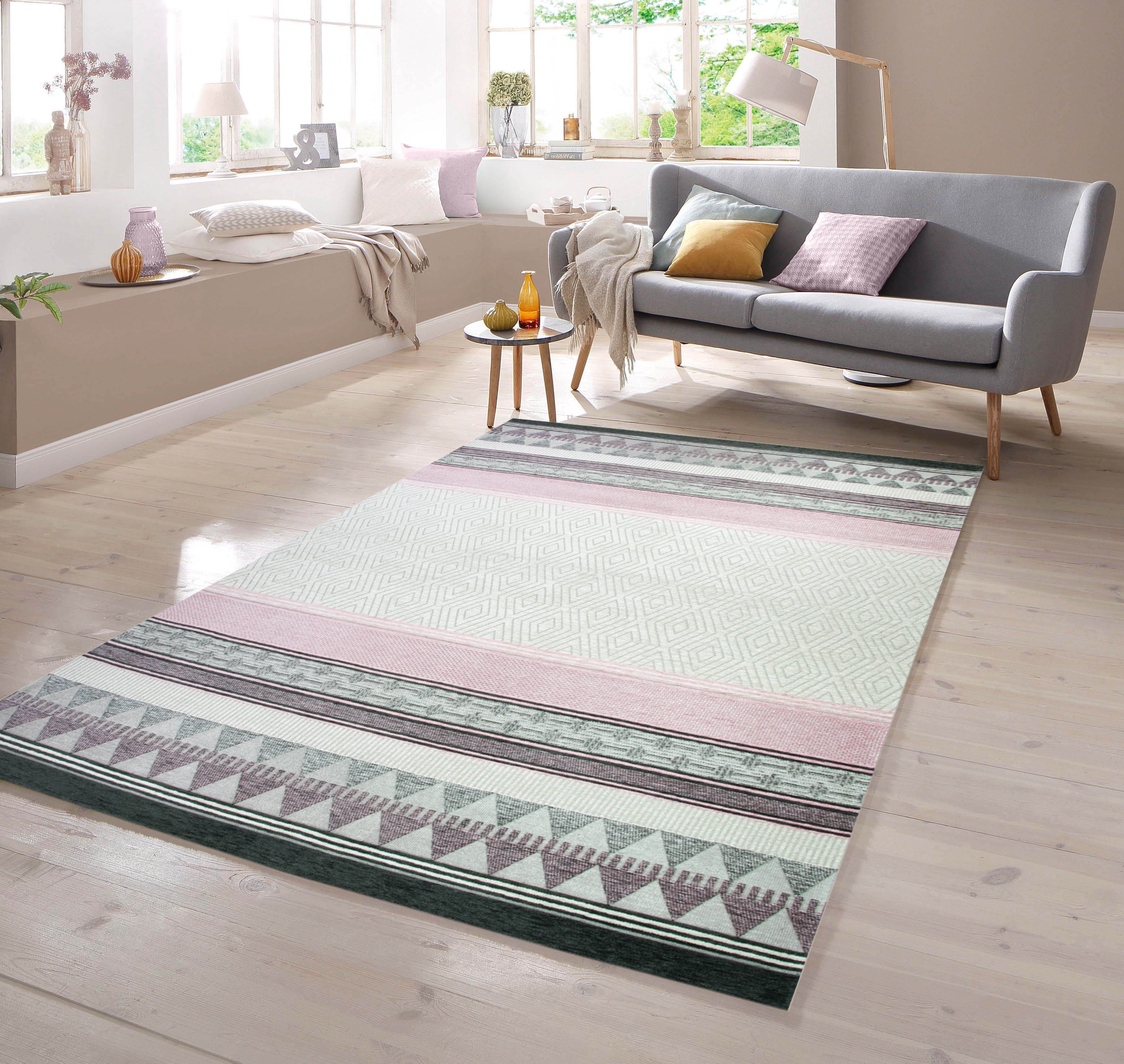 TeppichHome24 Teppich Orientteppich Karo in Creme günstig online kaufen