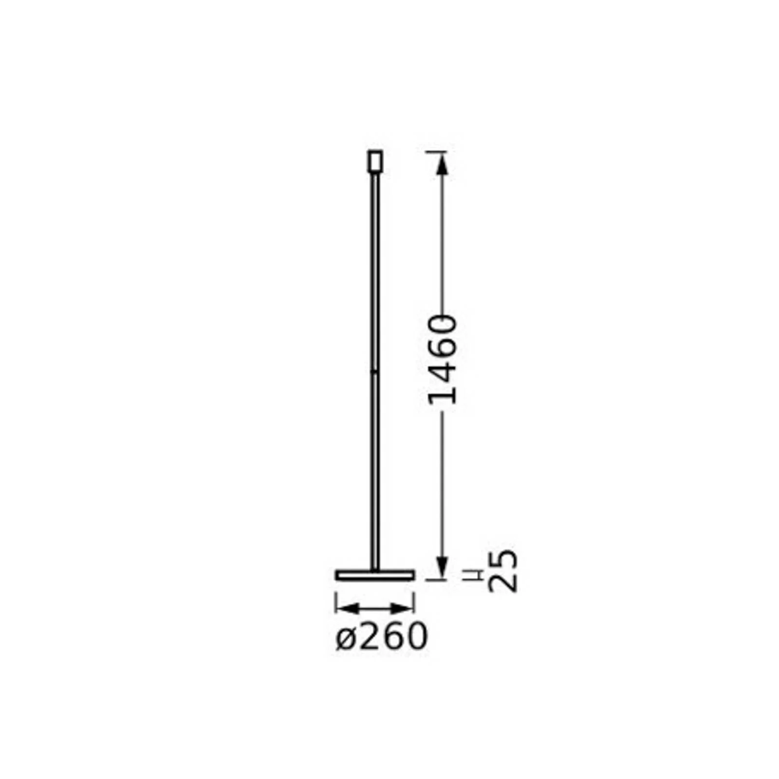 LEDVANDE Stehleuchte Decor Stick E27, Höhe 146cm, dunkelgrau günstig online kaufen