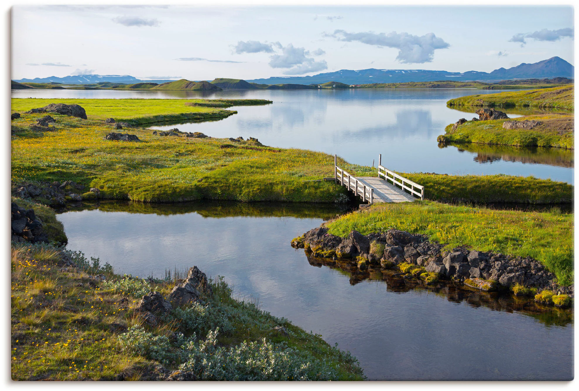 Artland Leinwandbild "Myvatn", Seebilder, (1 St.), auf Keilrahmen gespannt günstig online kaufen