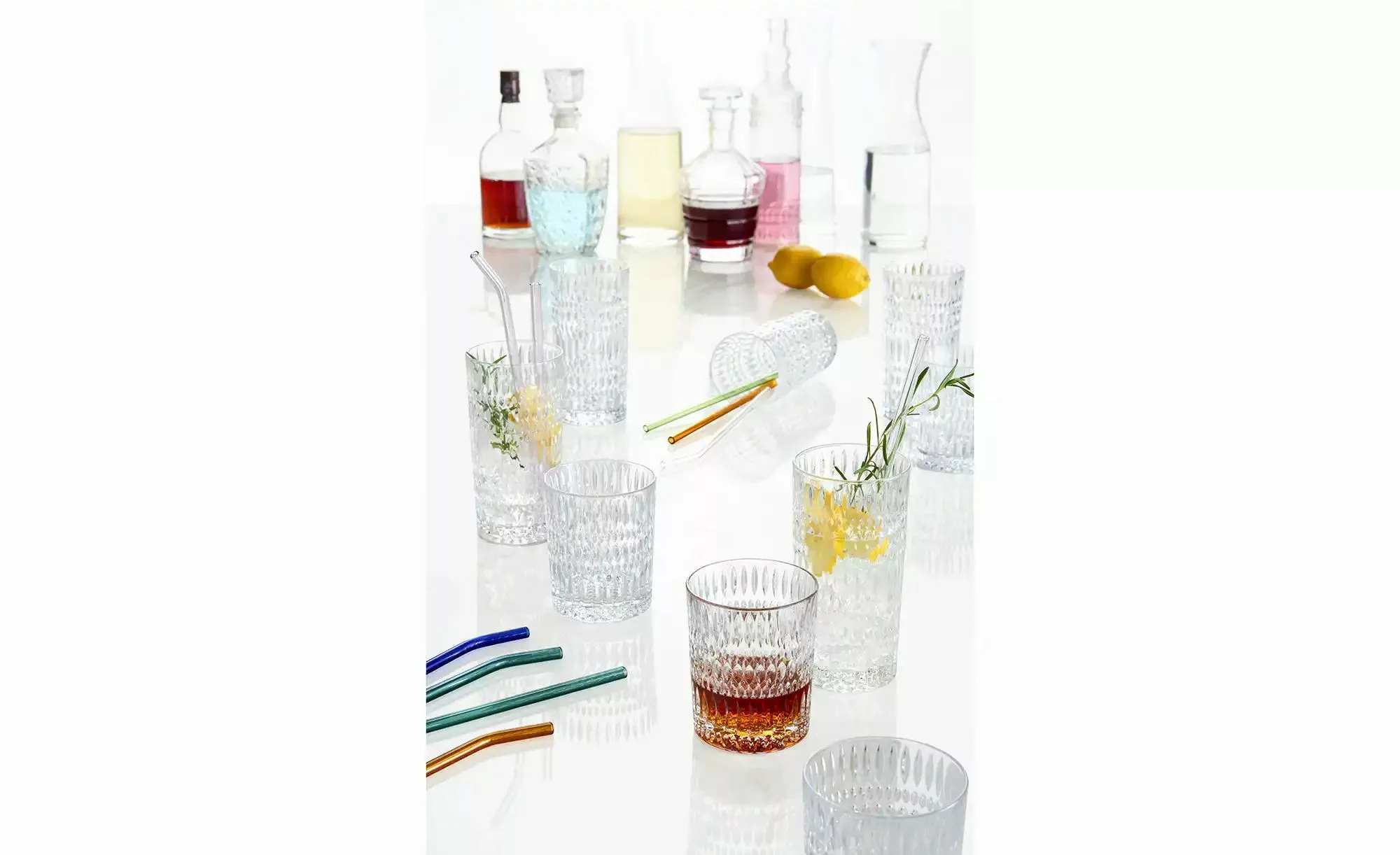 Peill+Putzler Glas-Trinkhalm-Set   ¦ transparent/klar Ø: 0.8 Gläser & Karaf günstig online kaufen