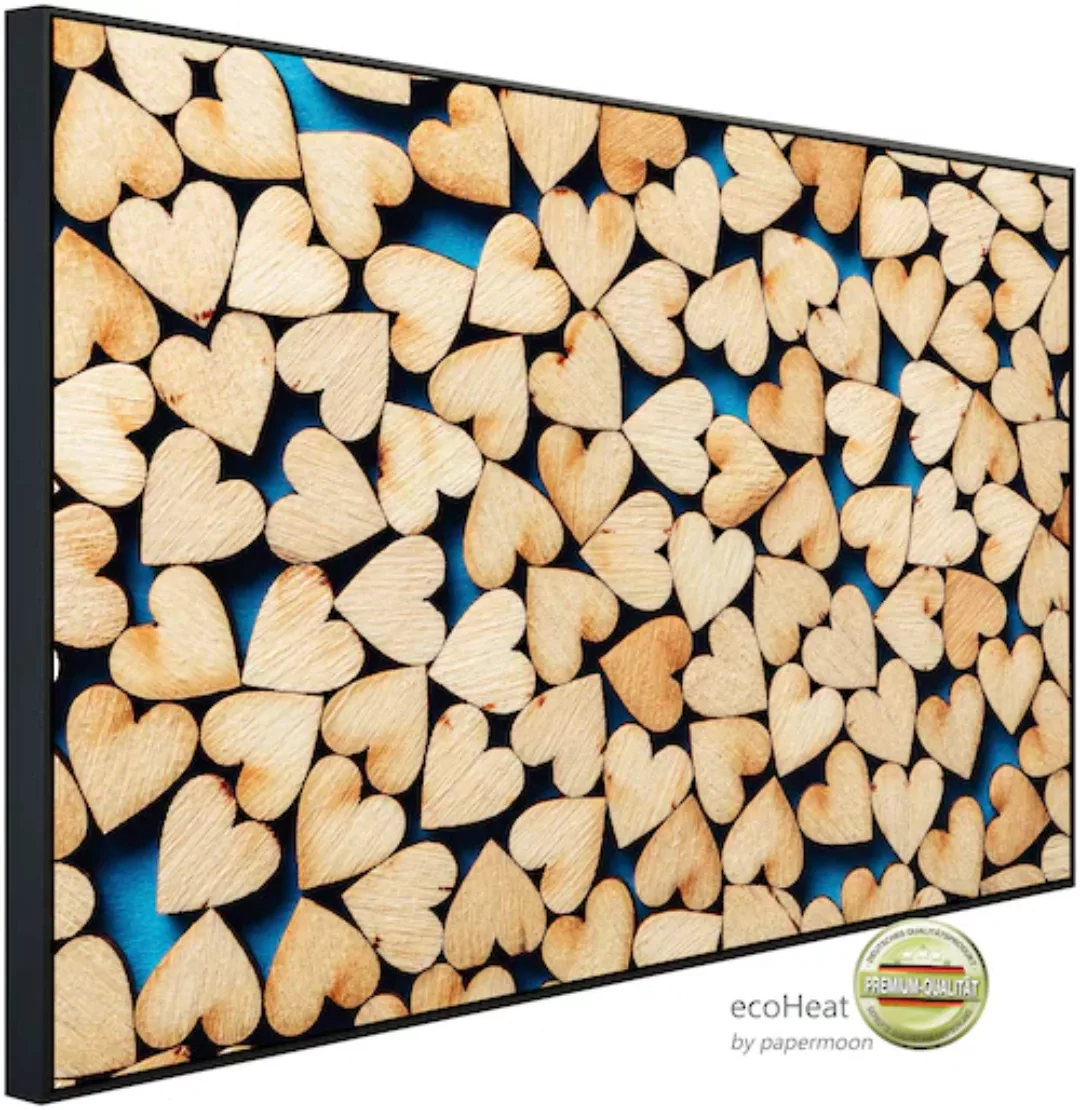 Papermoon Infrarotheizung »Holzherzen«, sehr angenehme Strahlungswärme günstig online kaufen