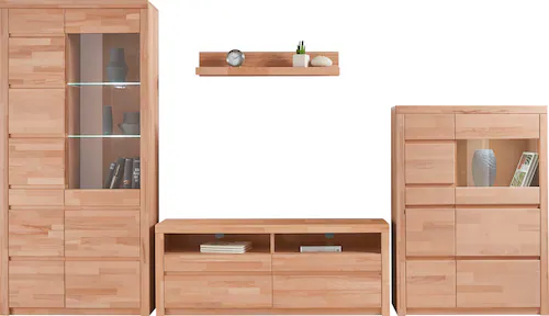 Woltra Wohnwand "Silkeborg", (Set, 4 St.), teilmassives Holz günstig online kaufen