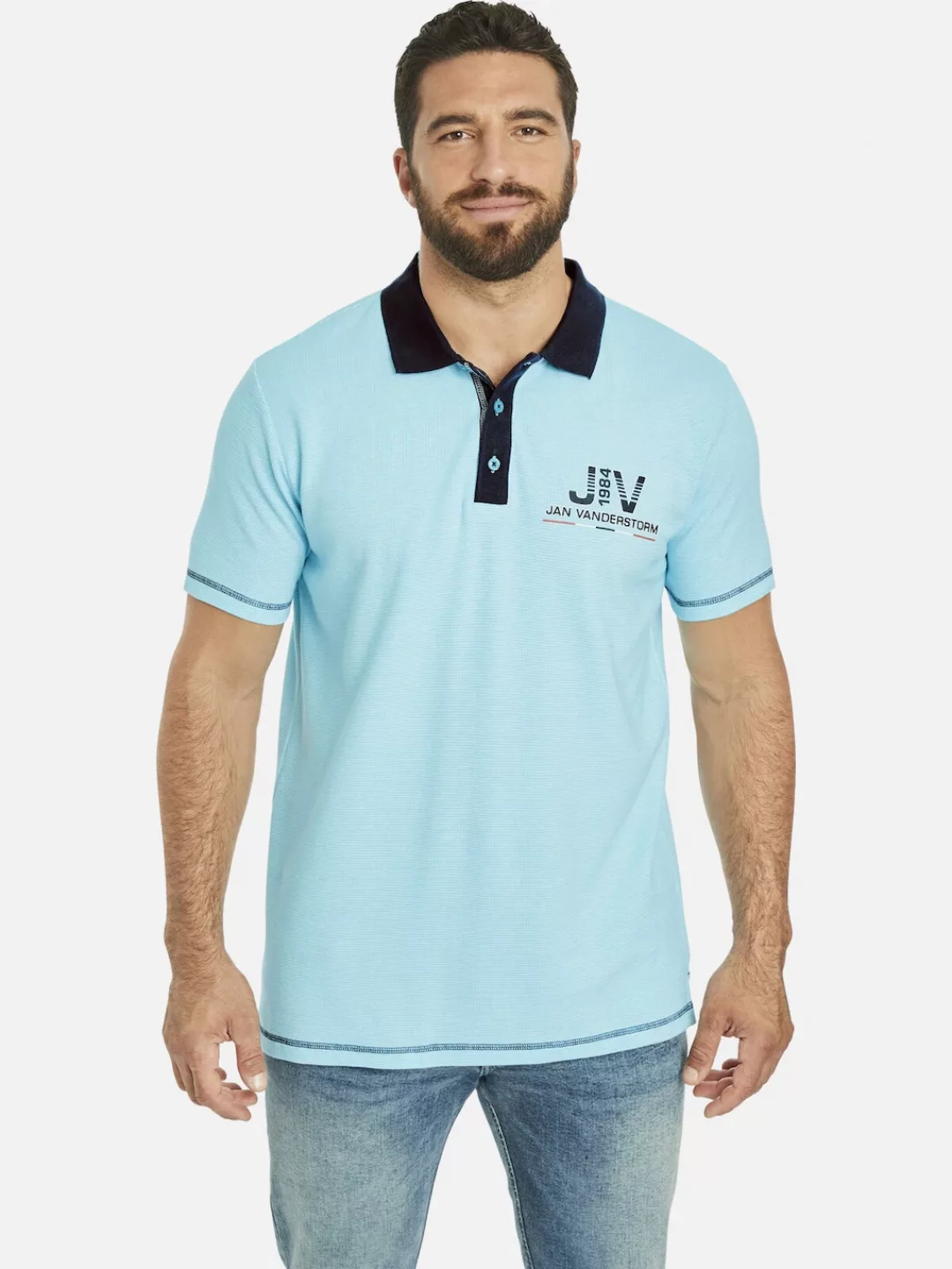 Jan Vanderstorm Poloshirt "Poloshirt ALBERICH", mit sportlichem Trikot-Krag günstig online kaufen