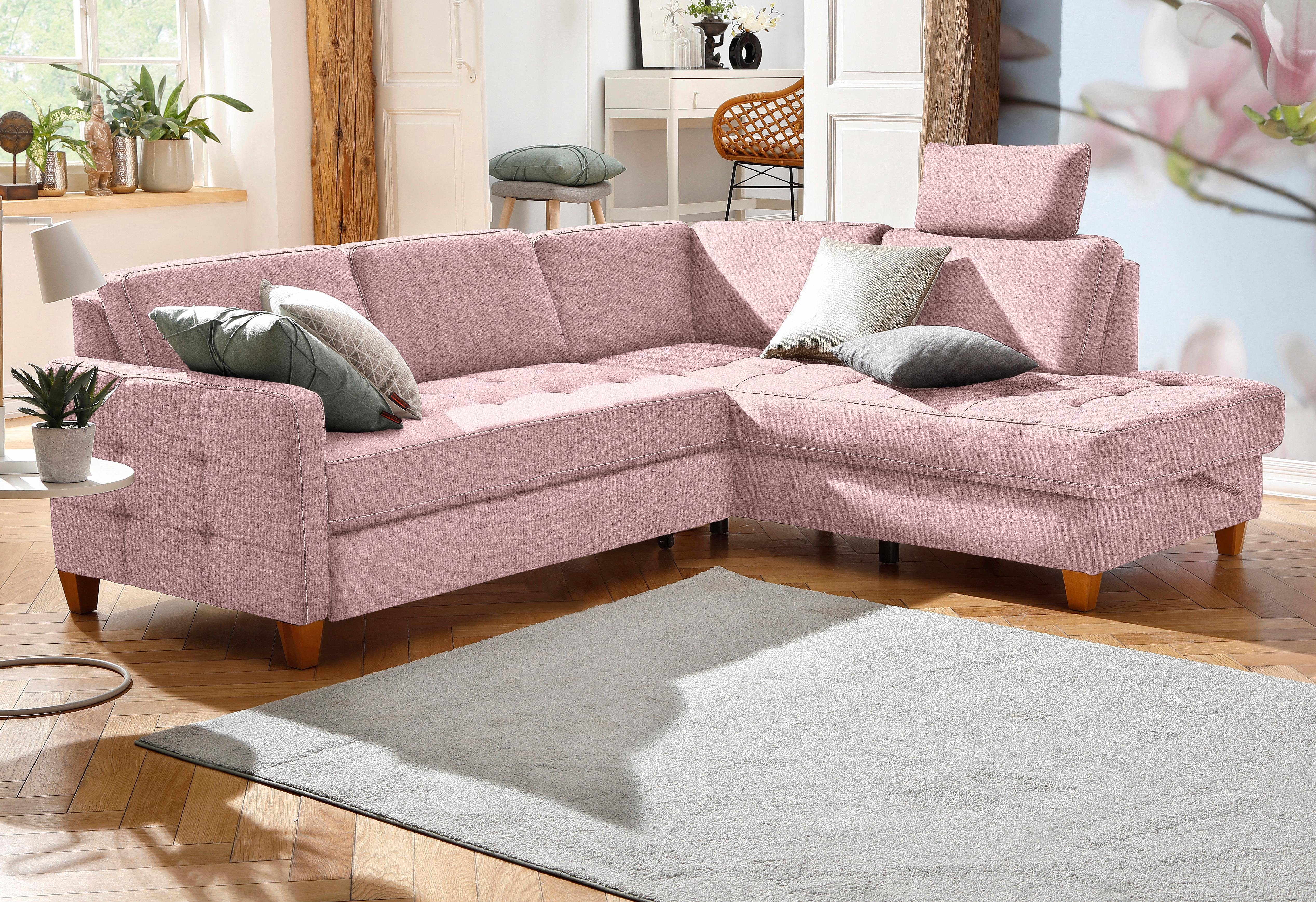 Home affaire Ecksofa "Earl L-Form", wahlweise auch mit Bettfunktion oder Be günstig online kaufen