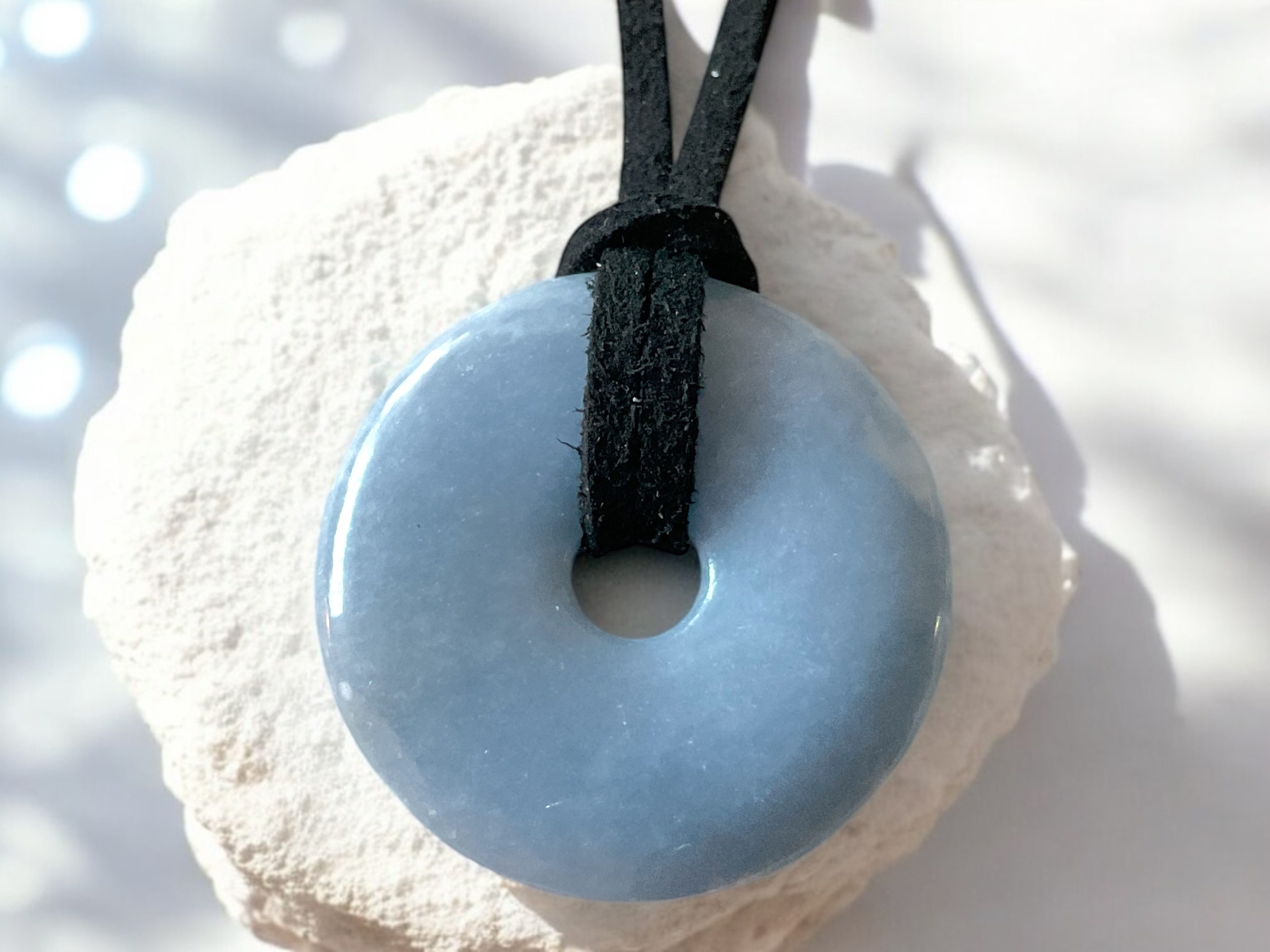 Steinfixx® Lange Kette echter Edelsteindonut 30 günstig online kaufen