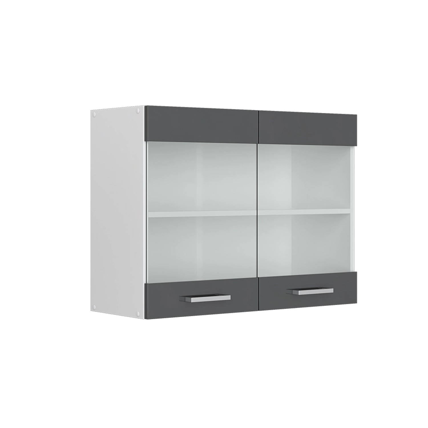 Vicco Glashängeschrank R-Line, Anthrazit Hochglanz/Weiß, 80 günstig online kaufen