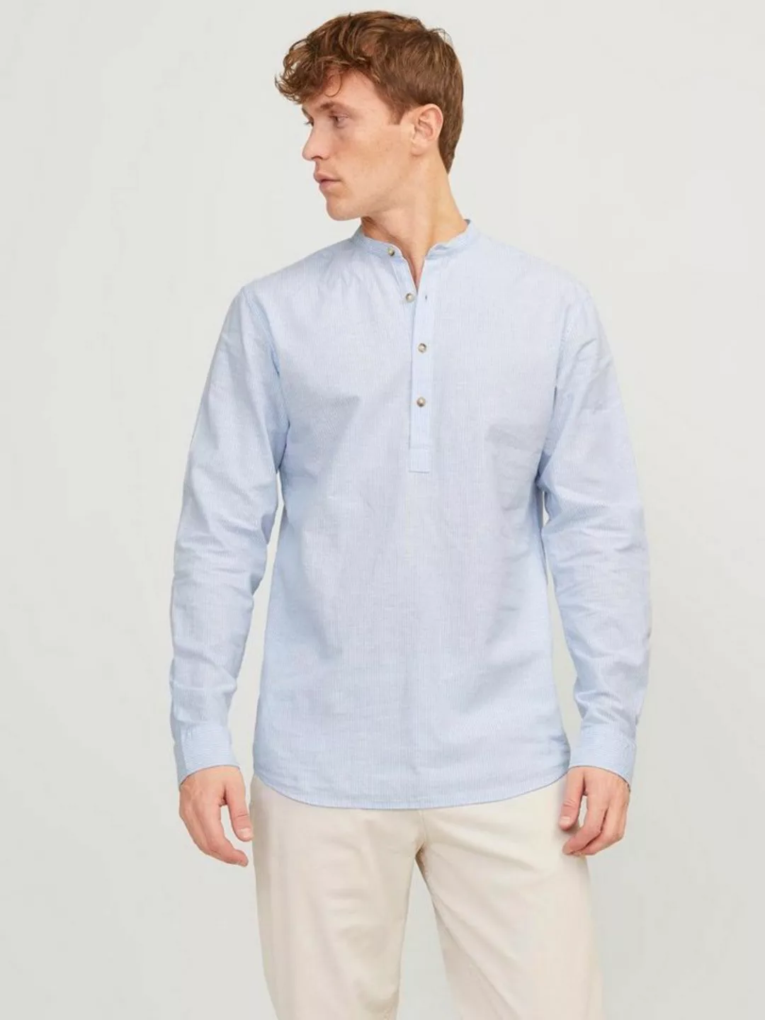 Jack & Jones Langarmhemd JJESUMMER TUNIC LINEN BLEND SHIRT LS SN günstig online kaufen