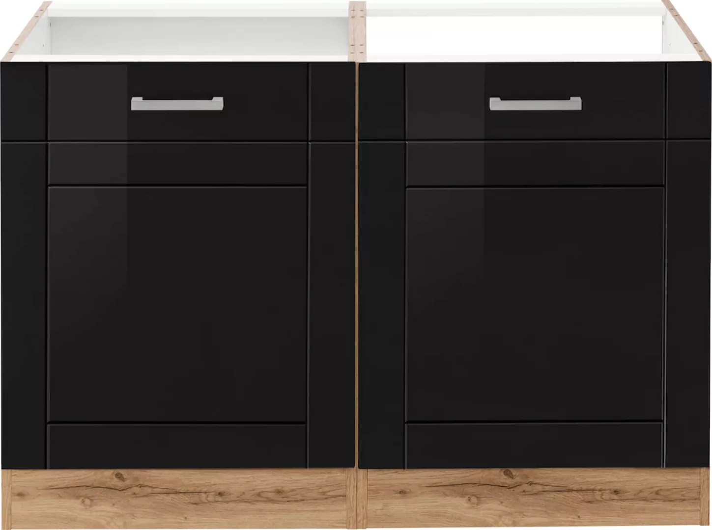 HELD MÖBEL Spülenschrank "Tinnum", 120 cm breit, MDF-Fronten, Metallgriffe, günstig online kaufen