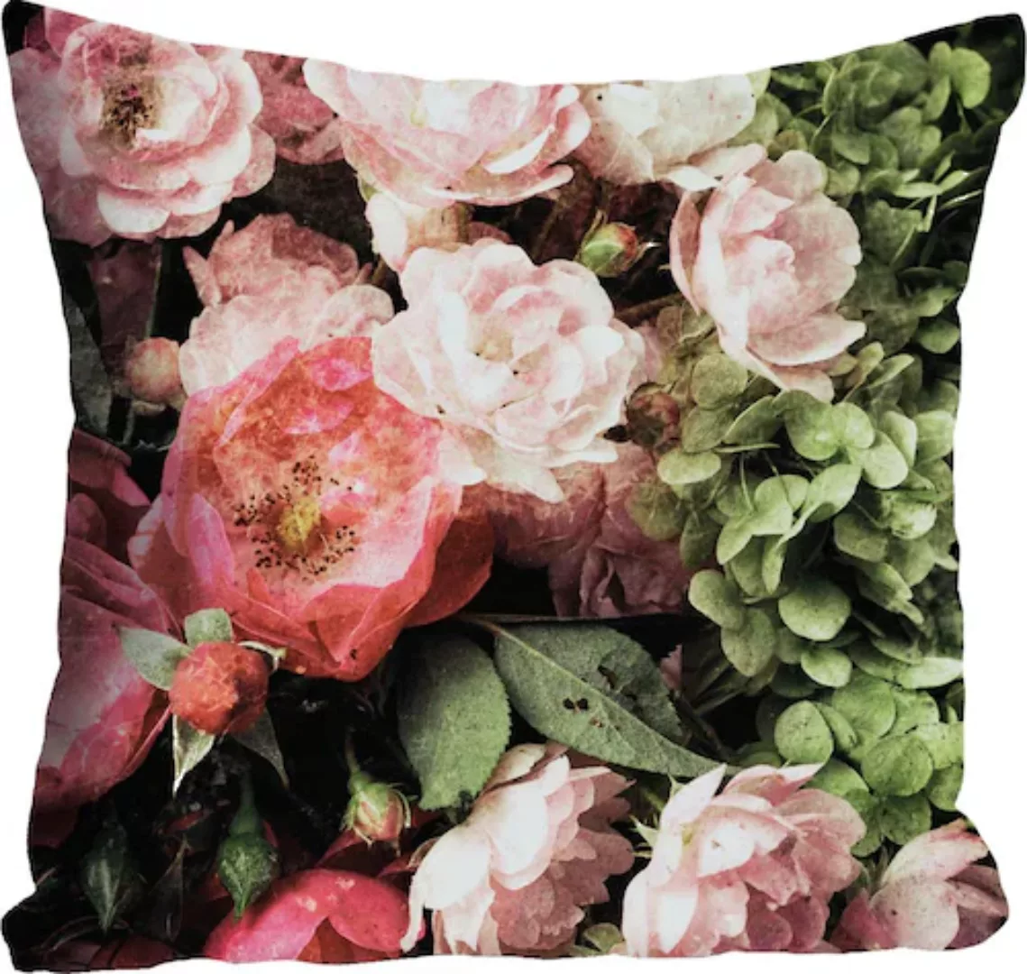 queence Dekokissen »»Blüten««, Kissenhülle ohne Füllung, 1 Stück günstig online kaufen