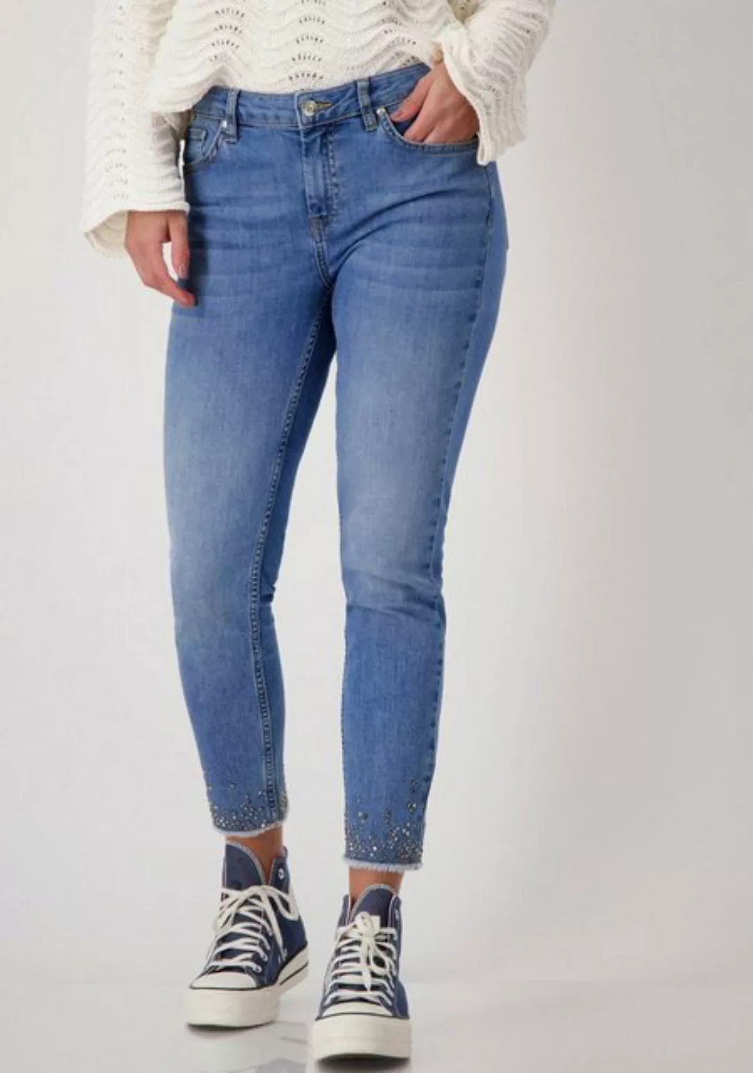 Monari 7/8-Jeans mit Schmucksaum günstig online kaufen