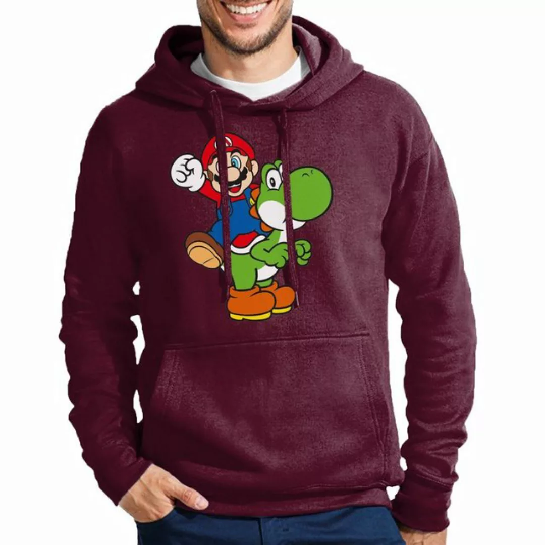 Blondie & Brownie Hoodie Herren Yoshi & Mario Konsole Retro Super Luigi Ret günstig online kaufen