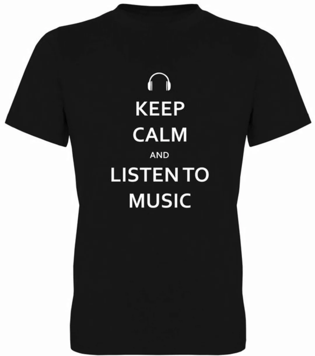 G-graphics T-Shirt Keep calm and listen to Music Herren T-Shirt, mit trendi günstig online kaufen