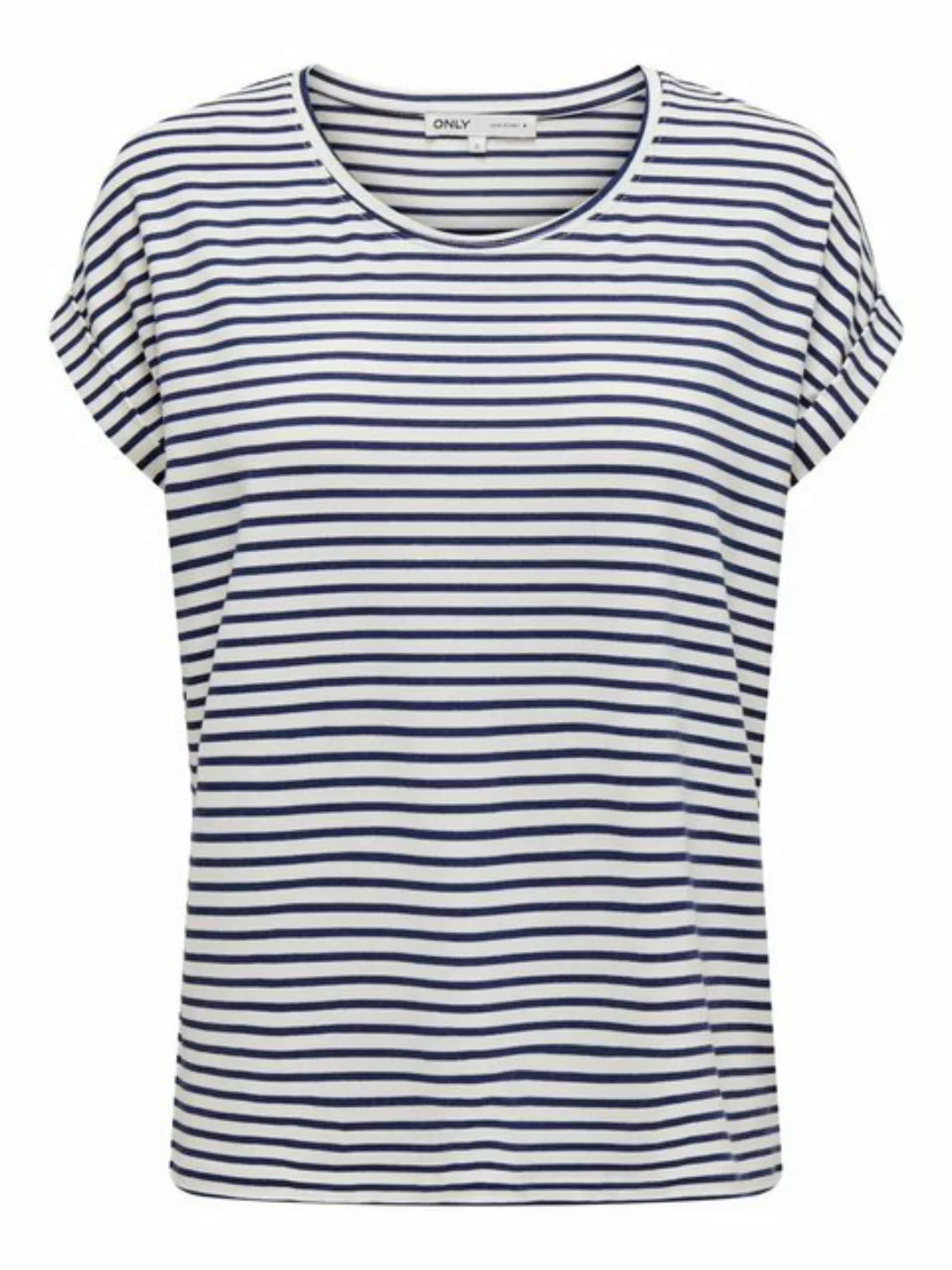 ONLY T-Shirt ONLMOSTER STRIPE S/S O-NECK TOP JRS NOOS mit Aufschlag am Arm günstig online kaufen