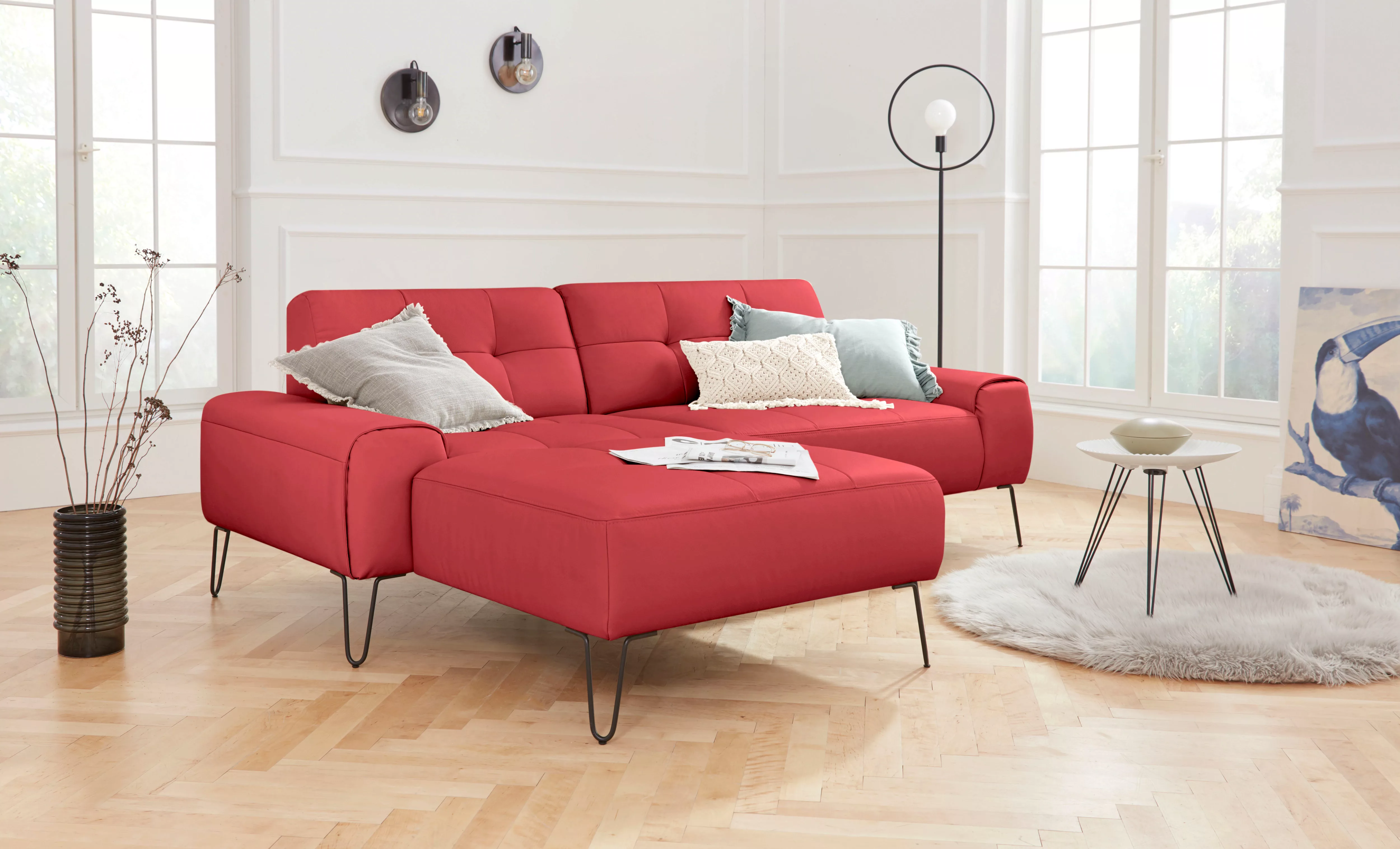 exxpo - sofa fashion Ecksofa "Taranto, aktuelles Design trifft Sitzkomfort, günstig online kaufen